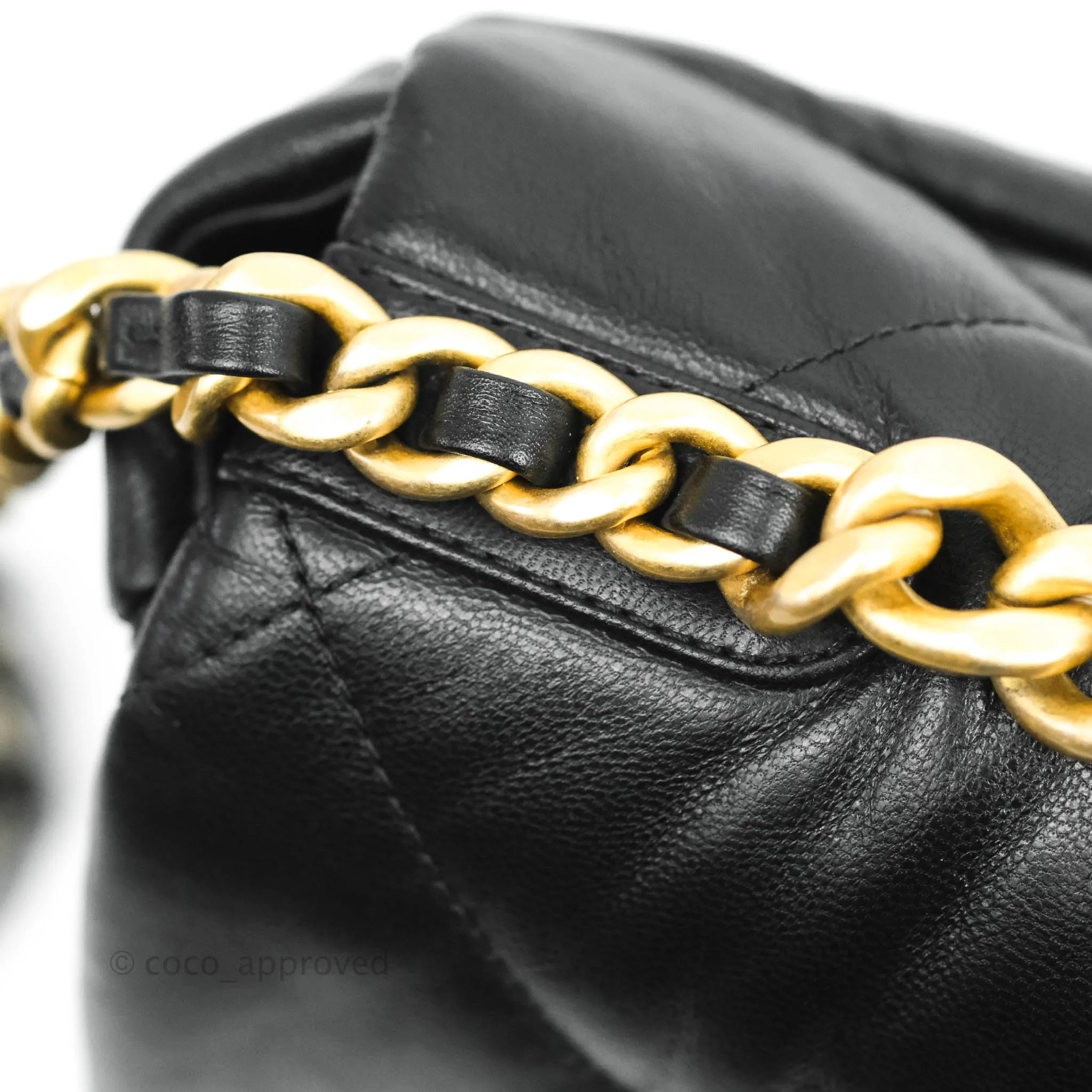 Chanel 19 Small Flap Bag Black Goatskin Mixed Hardware 20K