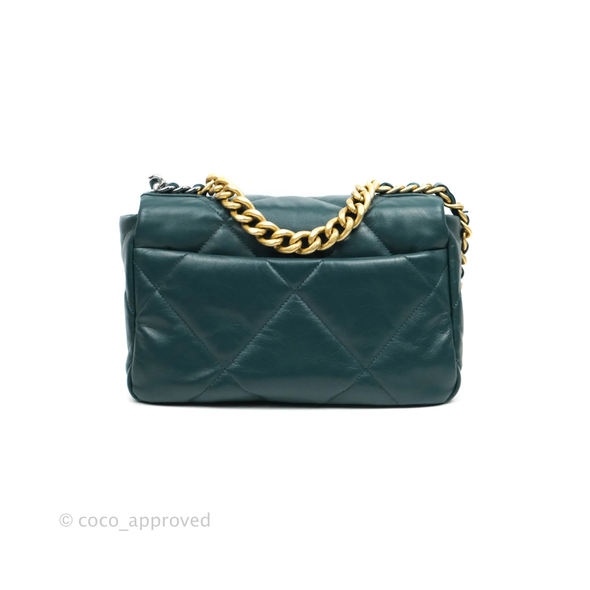 Chanel 19 Small Green Mixed Hardware