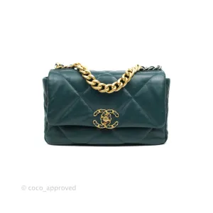 Chanel 19 Small Green Mixed Hardware