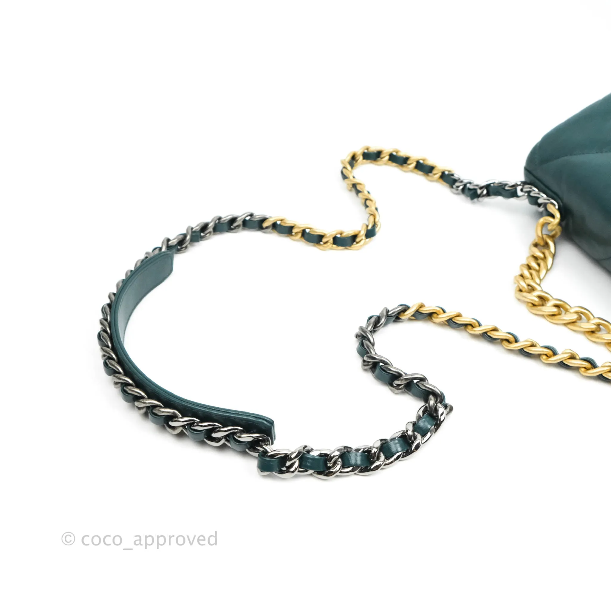 Chanel 19 Small Green Mixed Hardware