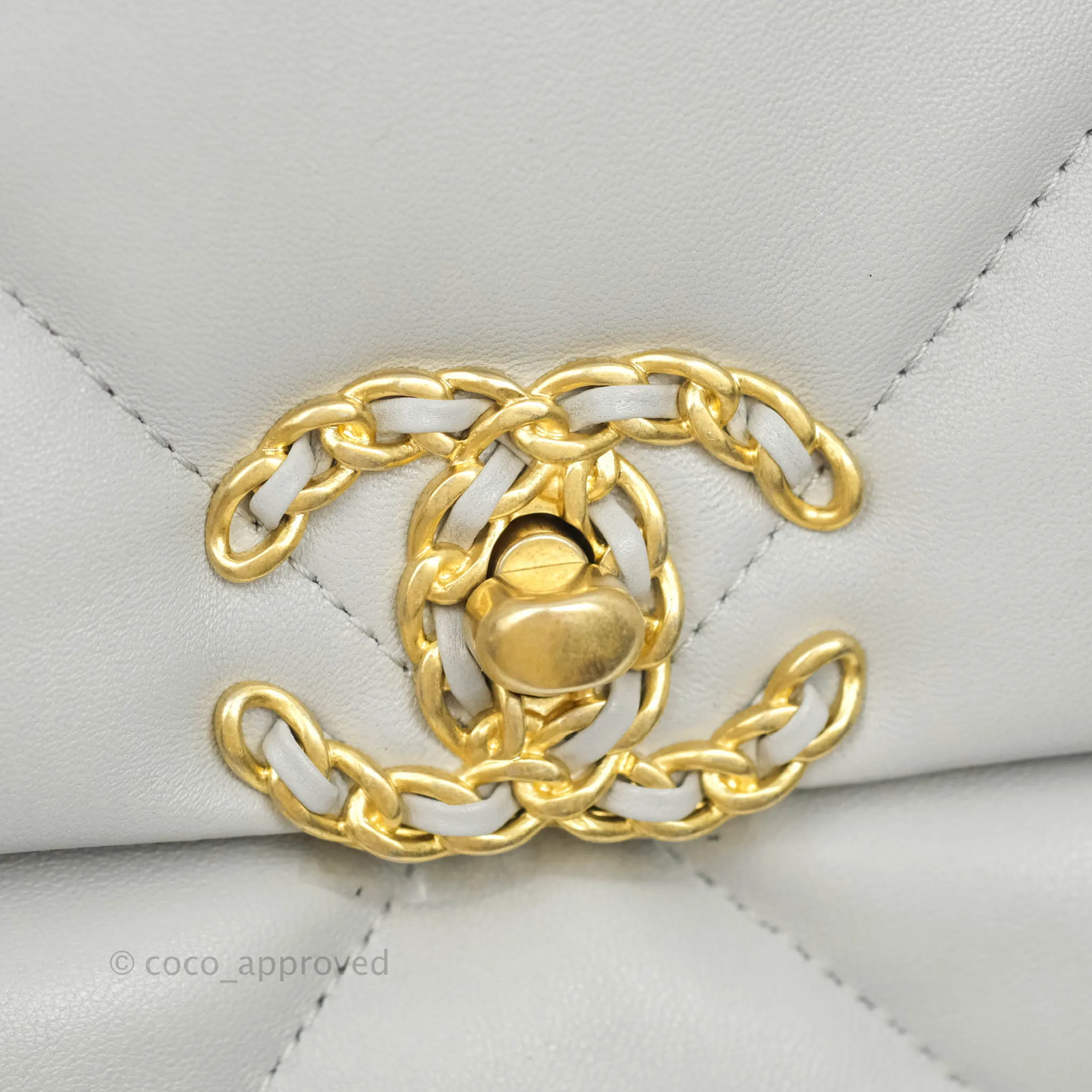Chanel 19 Small Grey Lambskin Mixed Hardware
