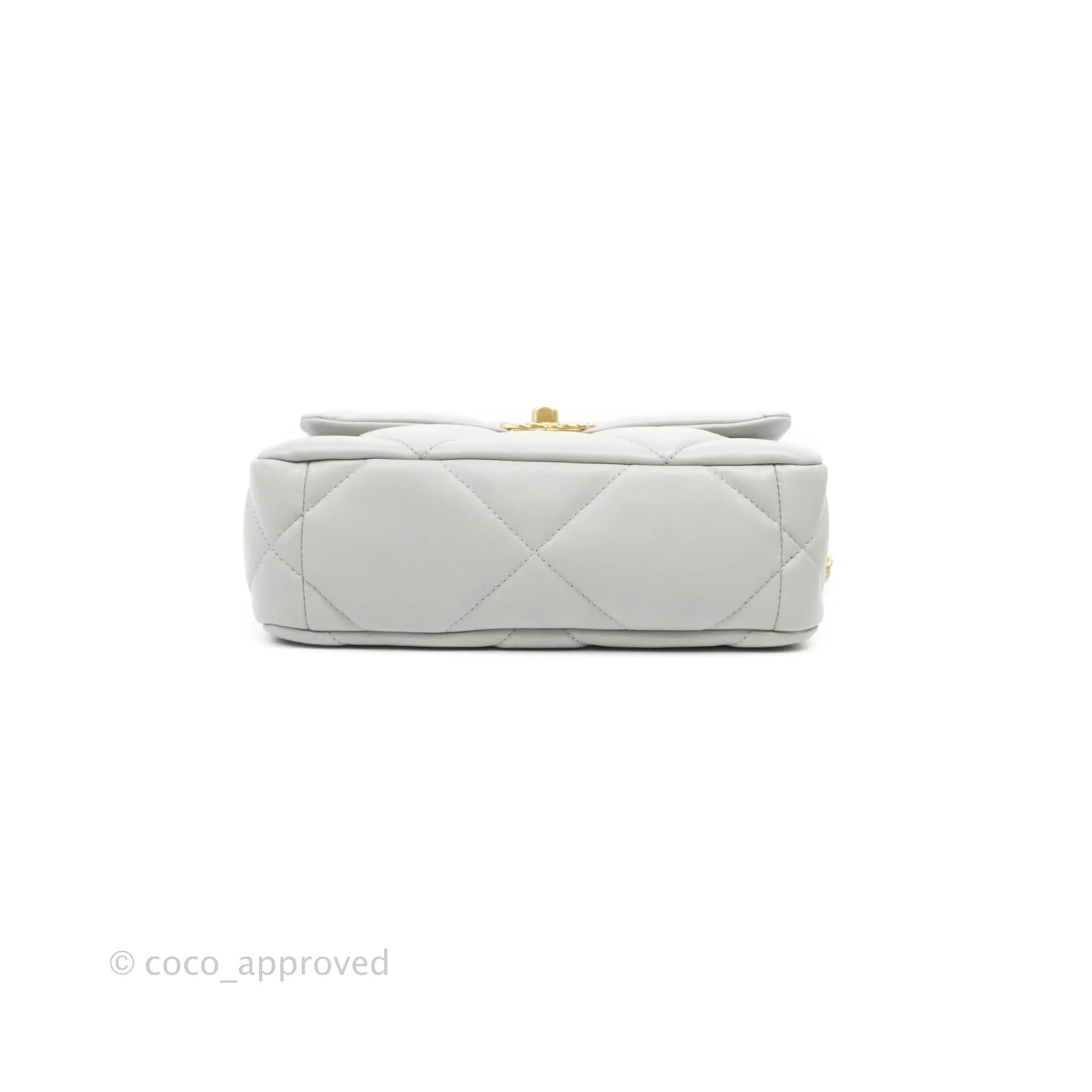 Chanel 19 Small Grey Lambskin Mixed Hardware