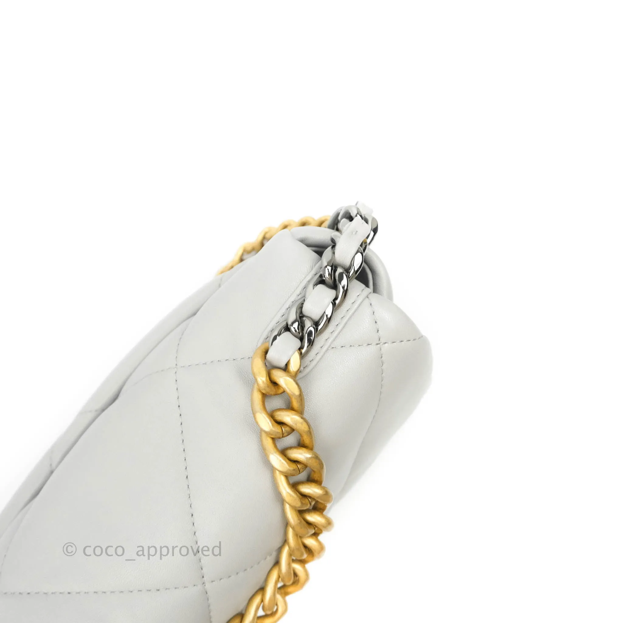 Chanel 19 Small Grey Lambskin Mixed Hardware