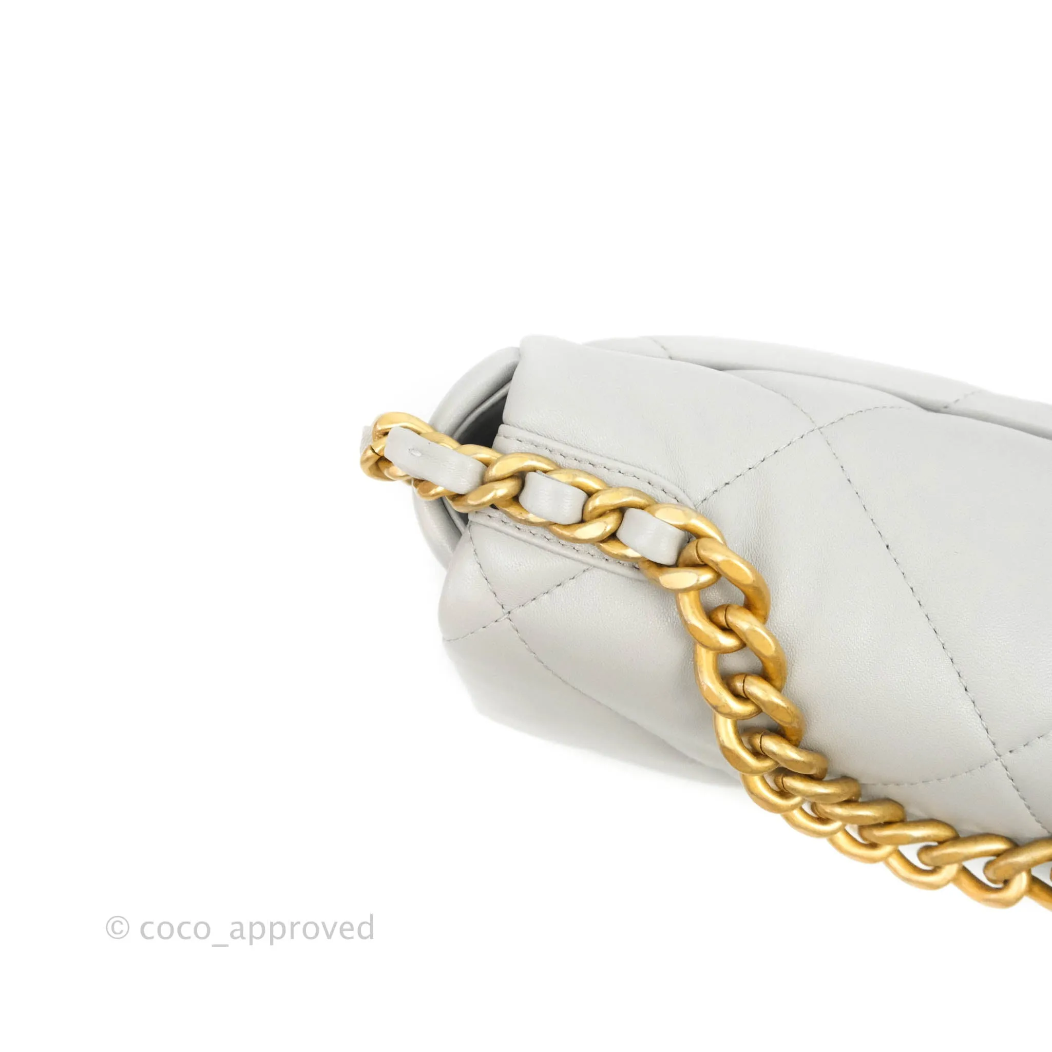 Chanel 19 Small Grey Lambskin Mixed Hardware