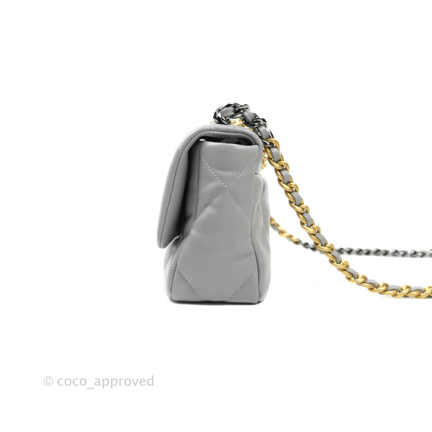 Chanel 19 Small Grey Mixed Hardware 21B