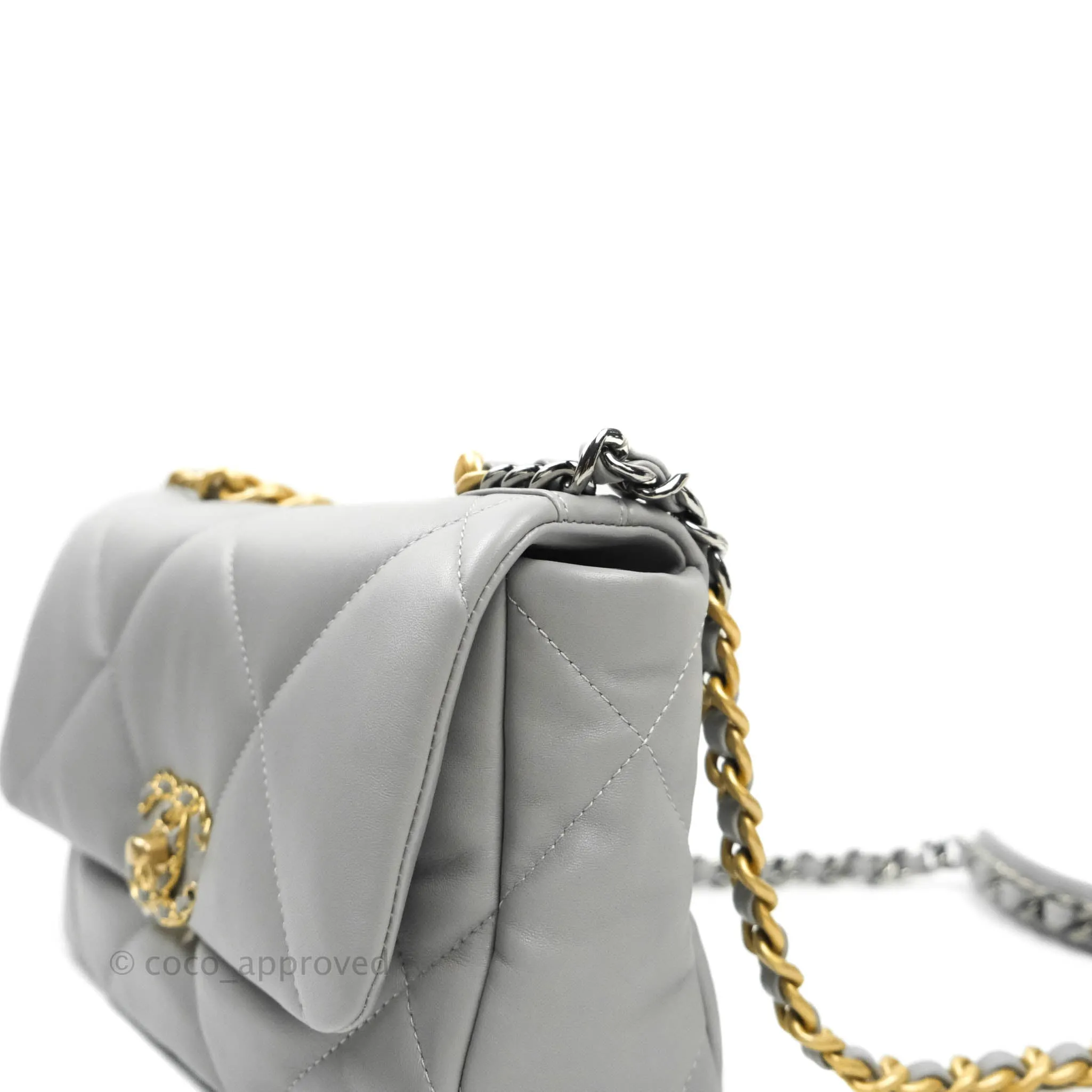 Chanel 19 Small Grey Mixed Hardware 21B
