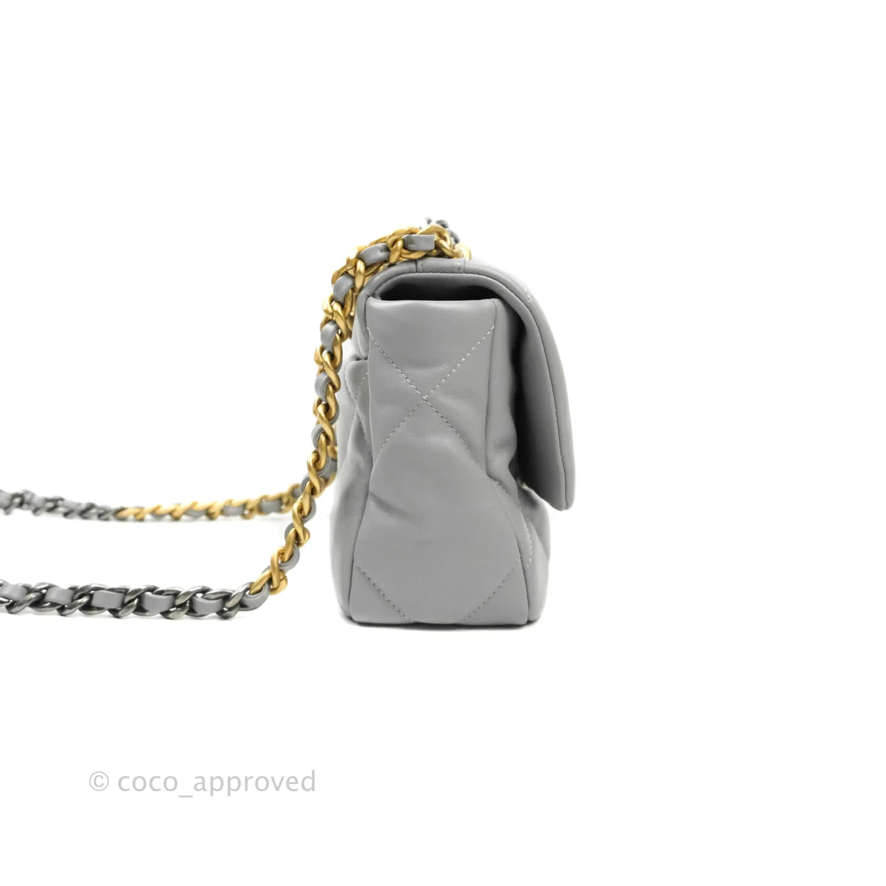 Chanel 19 Small Grey Mixed Hardware 21B