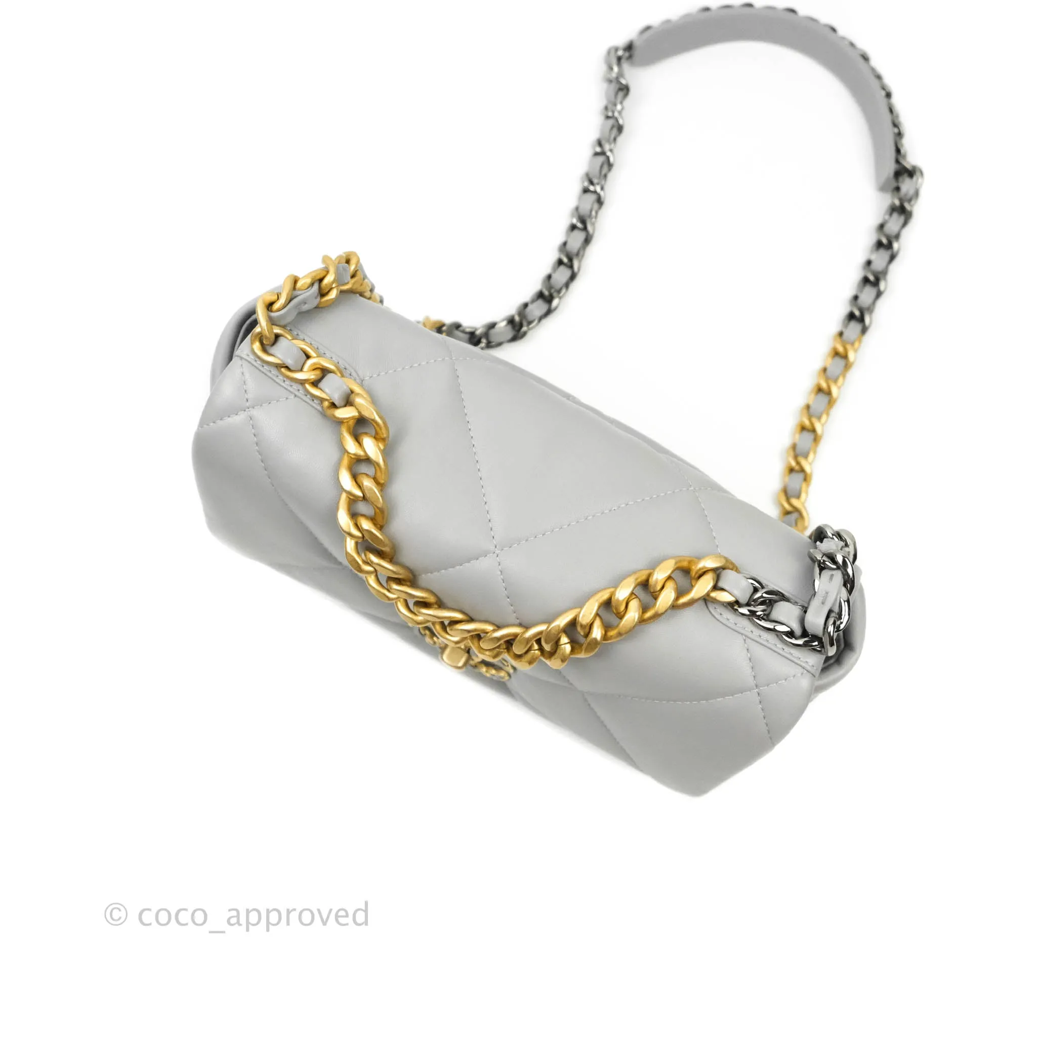 Chanel 19 Small Grey Mixed Hardware 21B