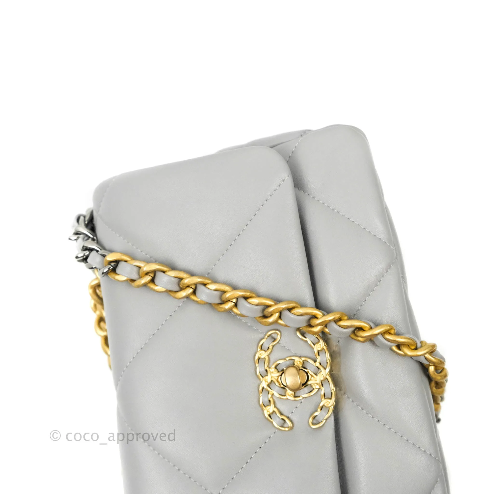 Chanel 19 Small Grey Mixed Hardware 21B