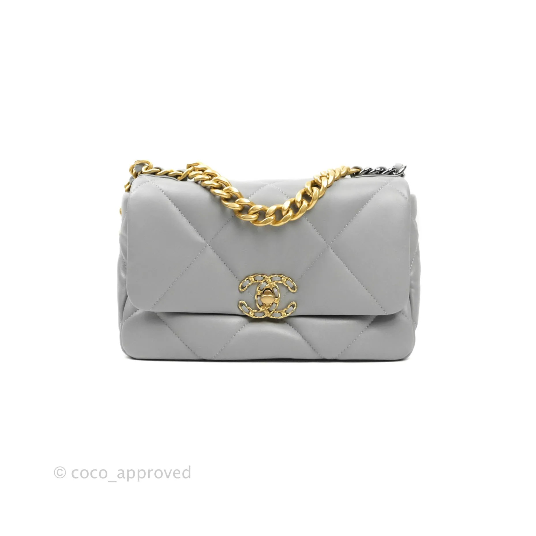 Chanel 19 Small Grey Mixed Hardware 21B