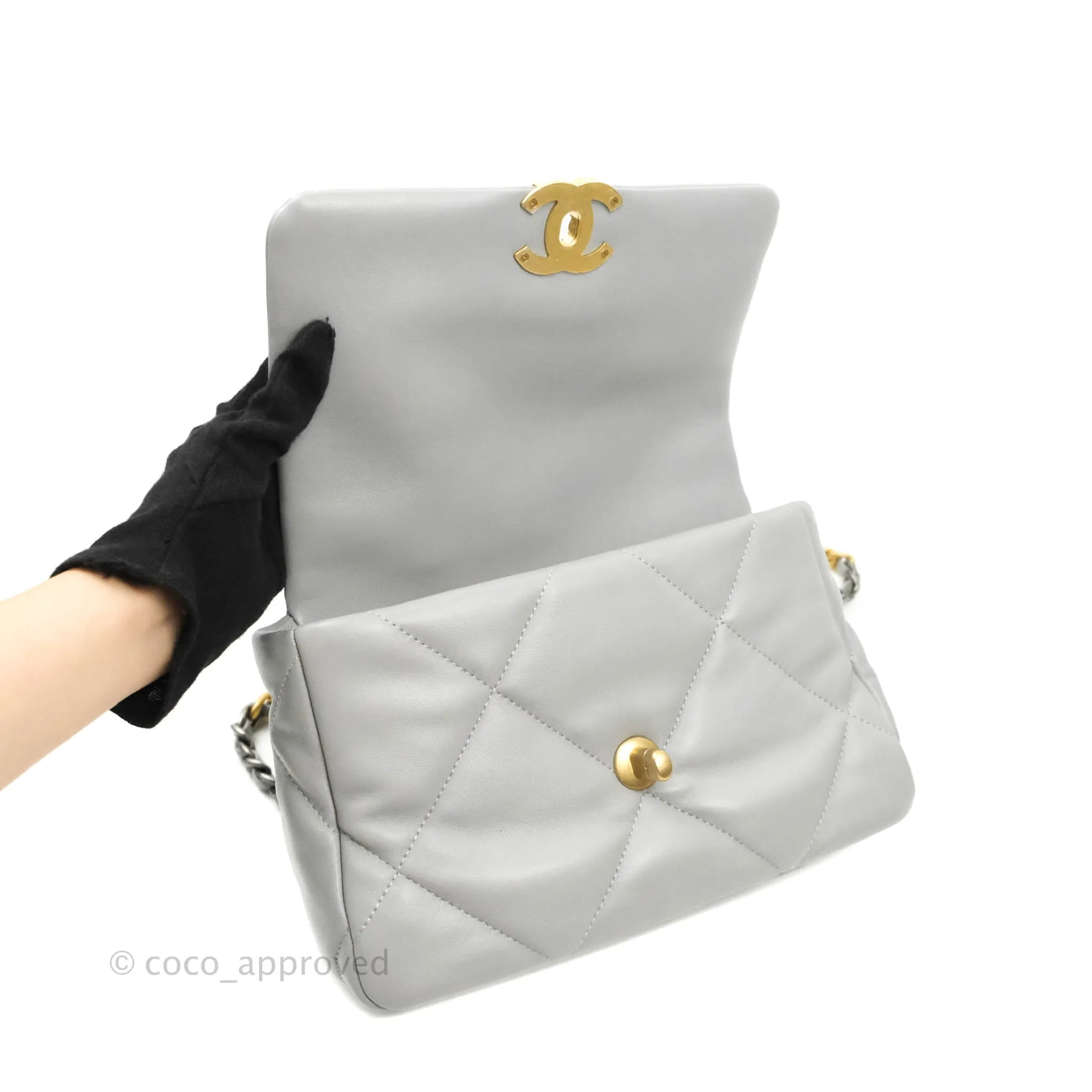 Chanel 19 Small Grey Mixed Hardware 21B
