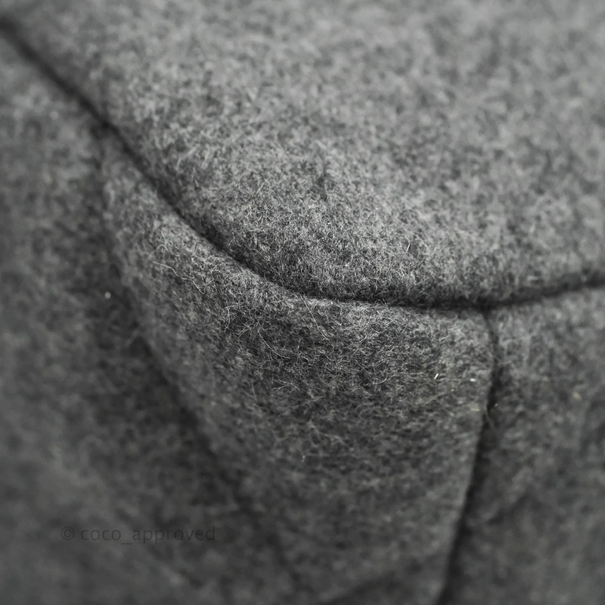 Chanel 19 Small Grey Wool Fabric Mixed Hardware