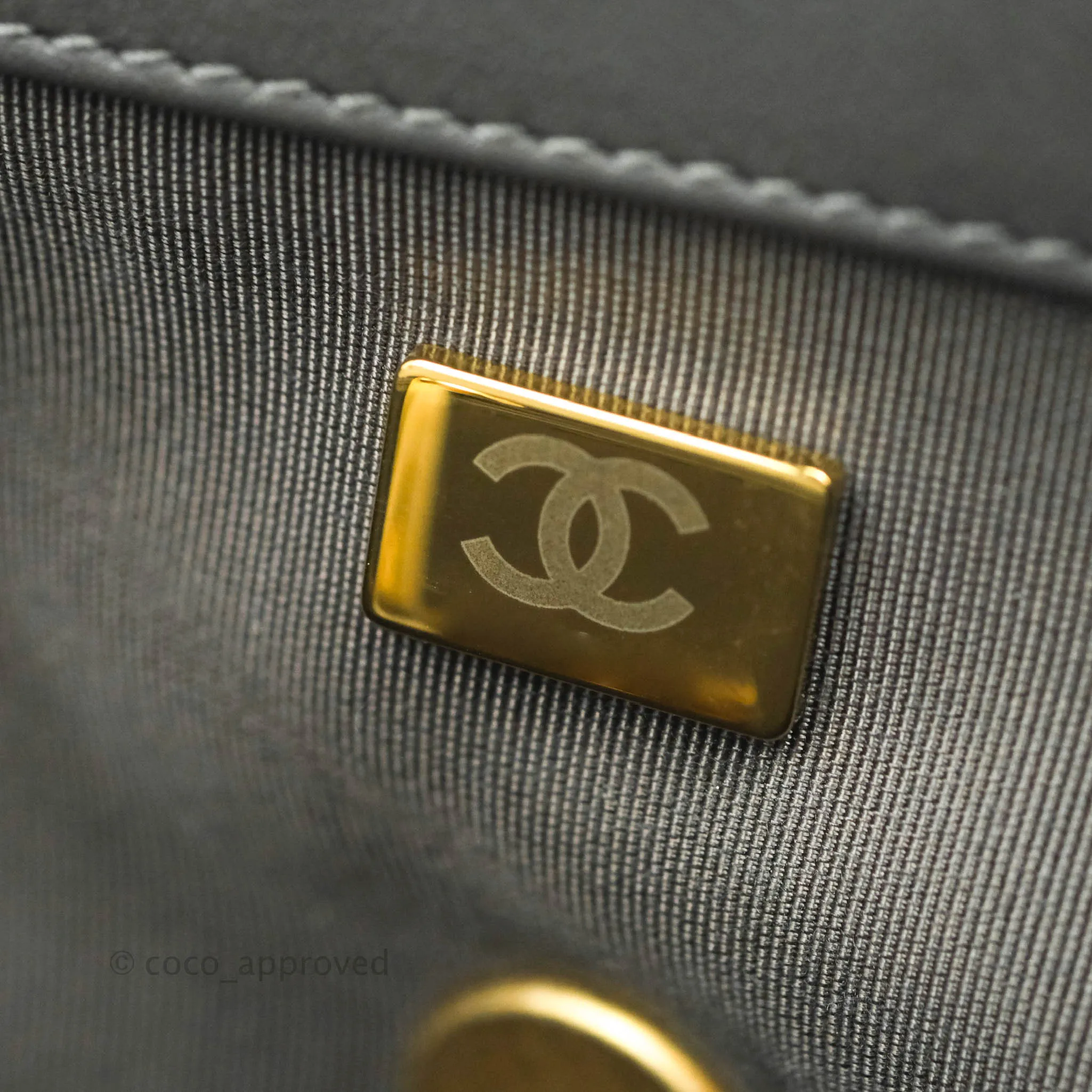 Chanel 19 Small Grey Wool Fabric Mixed Hardware