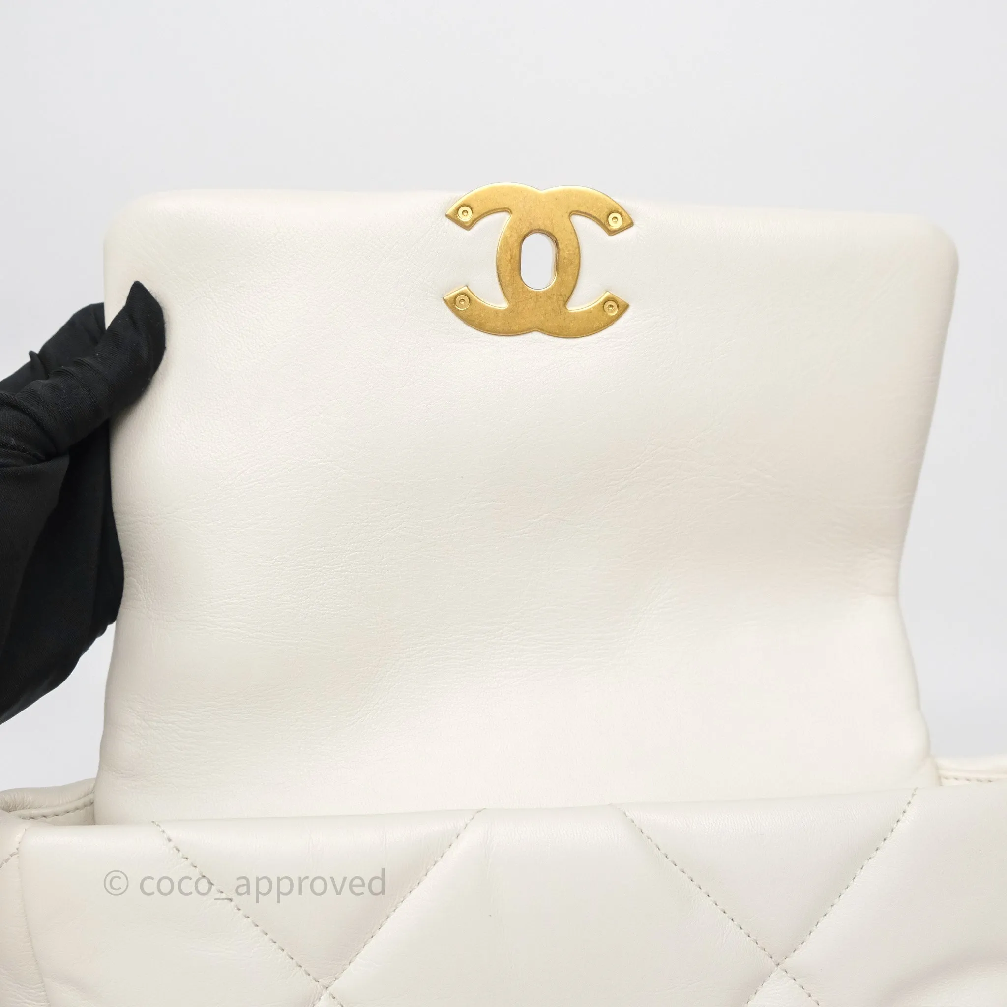 Chanel 19 Small Ivory Mixed Hardware