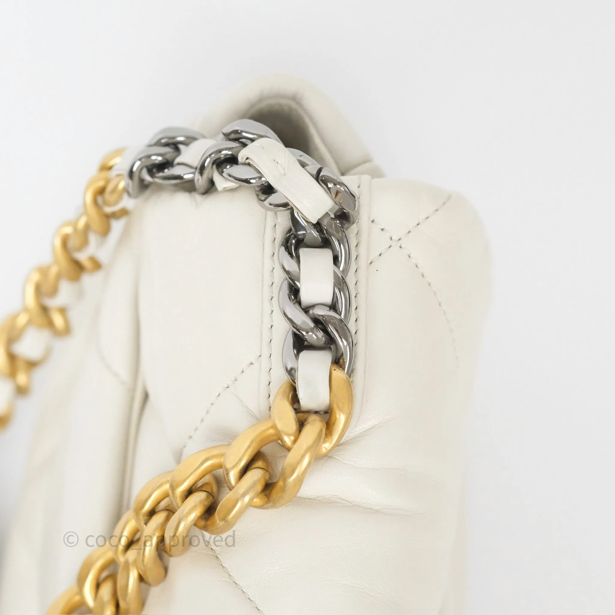 Chanel 19 Small Ivory Mixed Hardware
