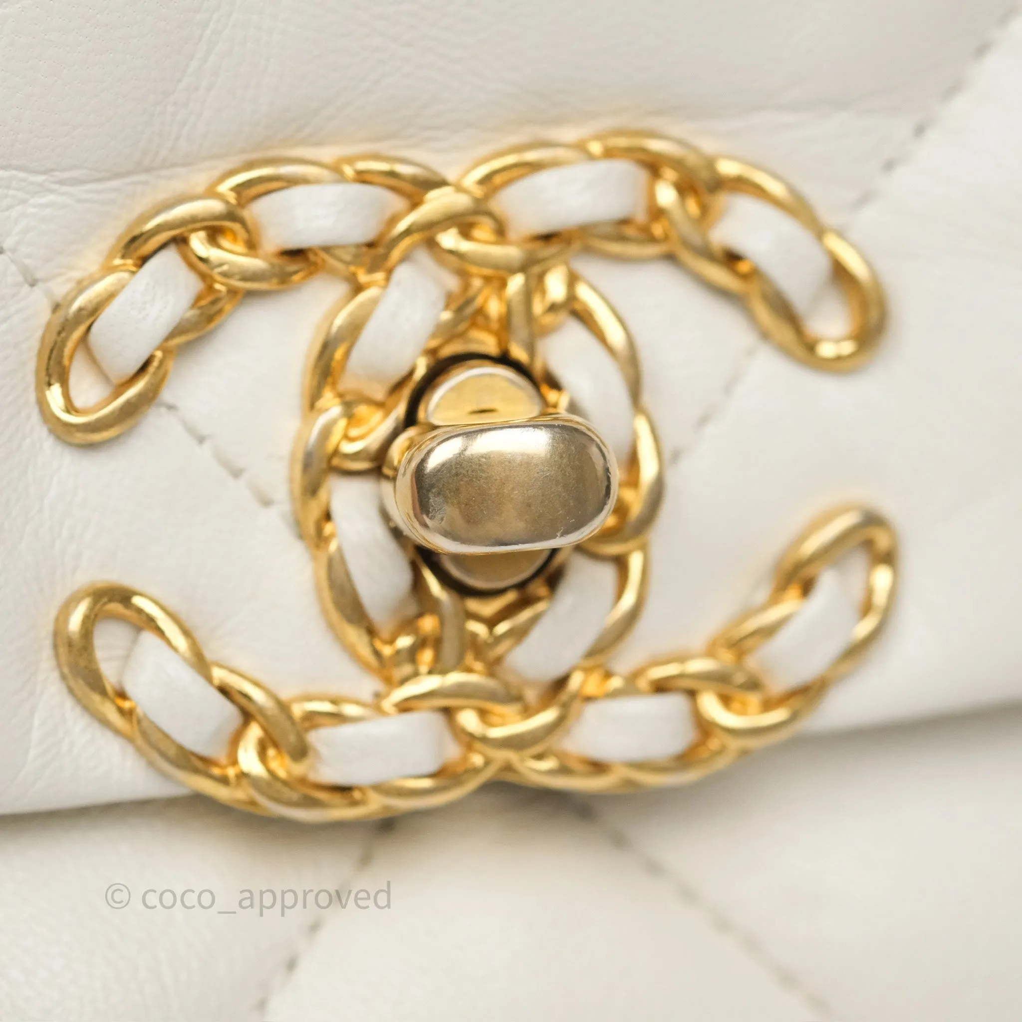 Chanel 19 Small Ivory Mixed Hardware