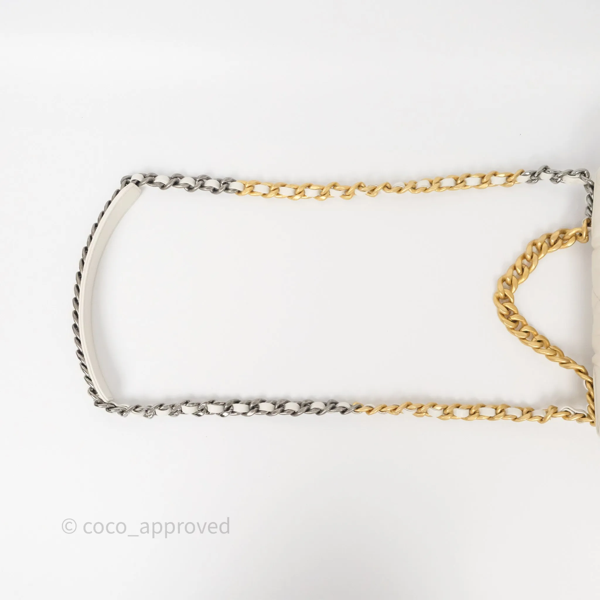 Chanel 19 Small Ivory Mixed Hardware
