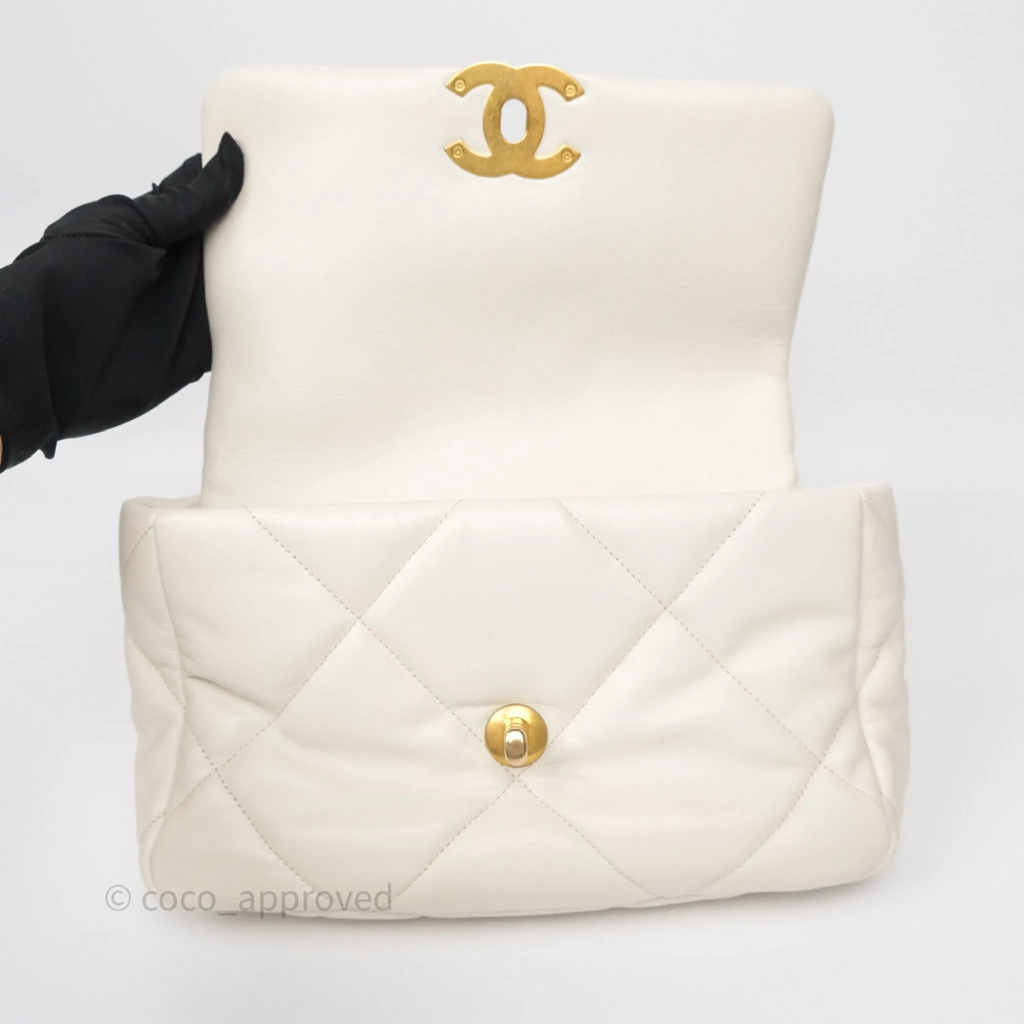Chanel 19 Small Ivory Mixed Hardware