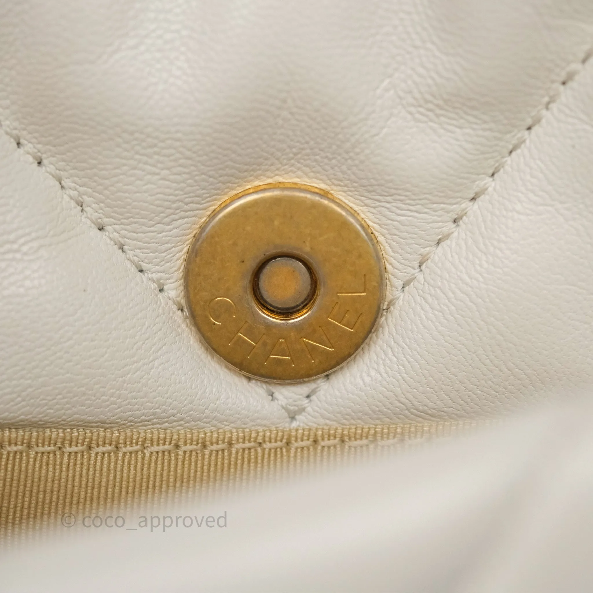 Chanel 19 Small Ivory Mixed Hardware