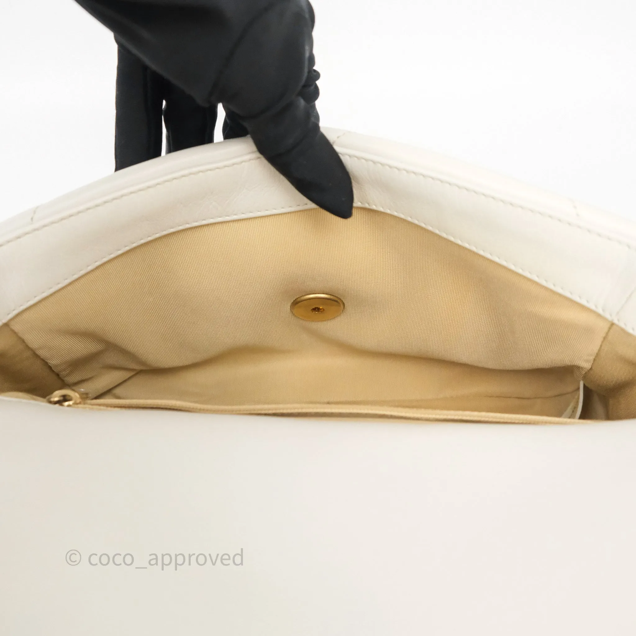 Chanel 19 Small Ivory Mixed Hardware