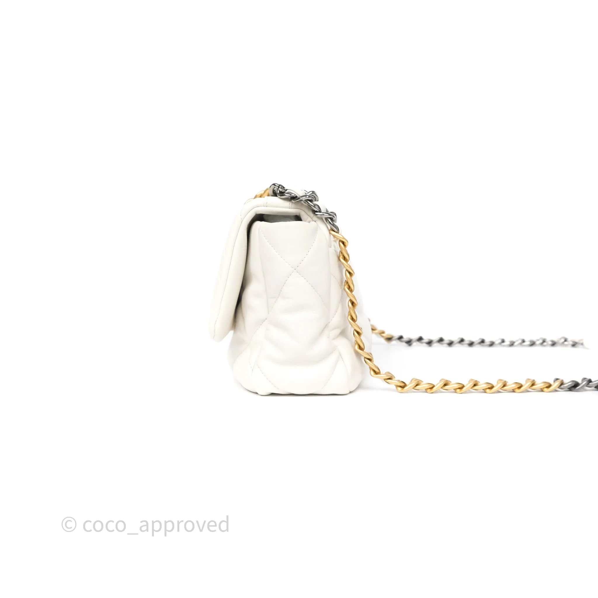 Chanel 19 Small Ivory Mixed Hardware