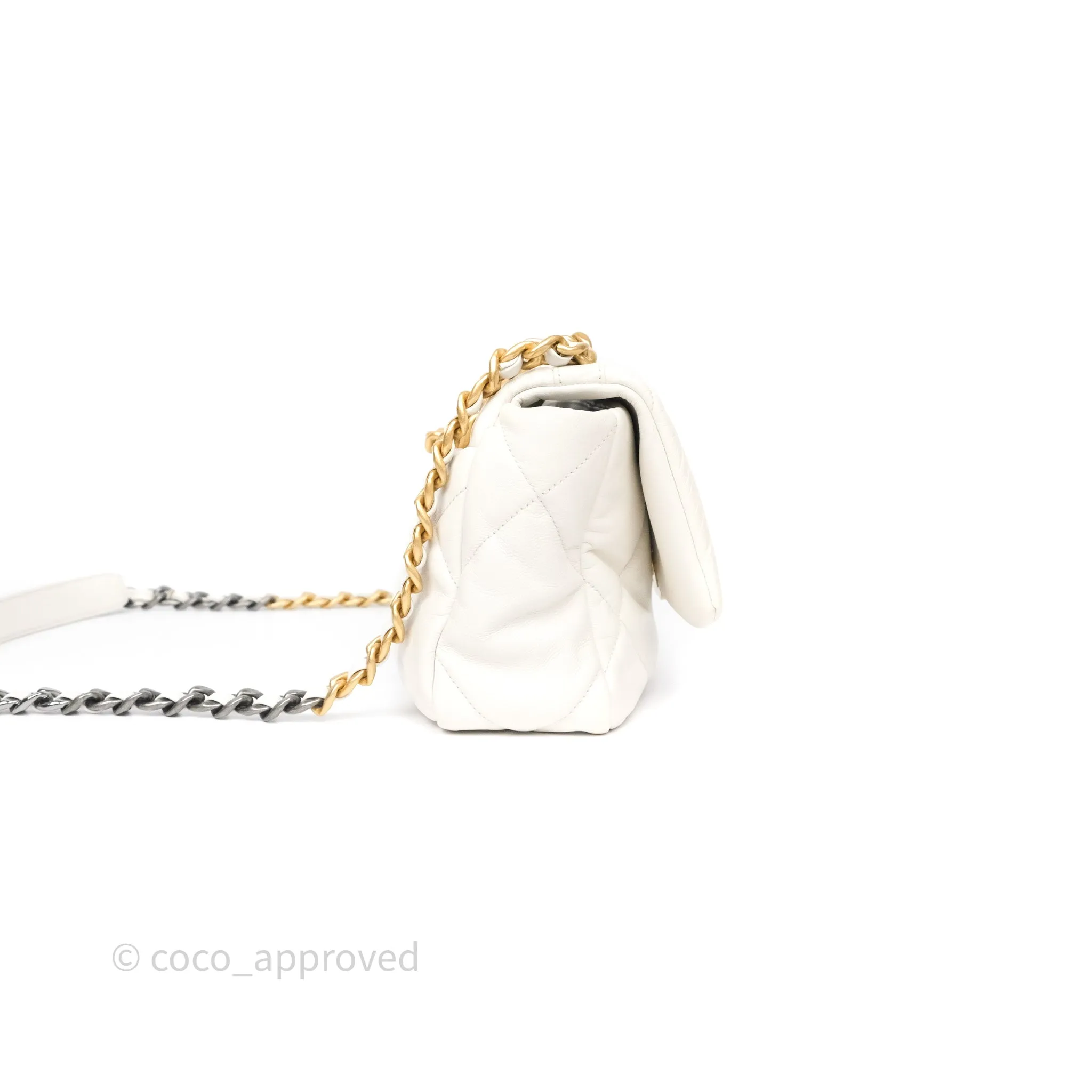 Chanel 19 Small Ivory Mixed Hardware