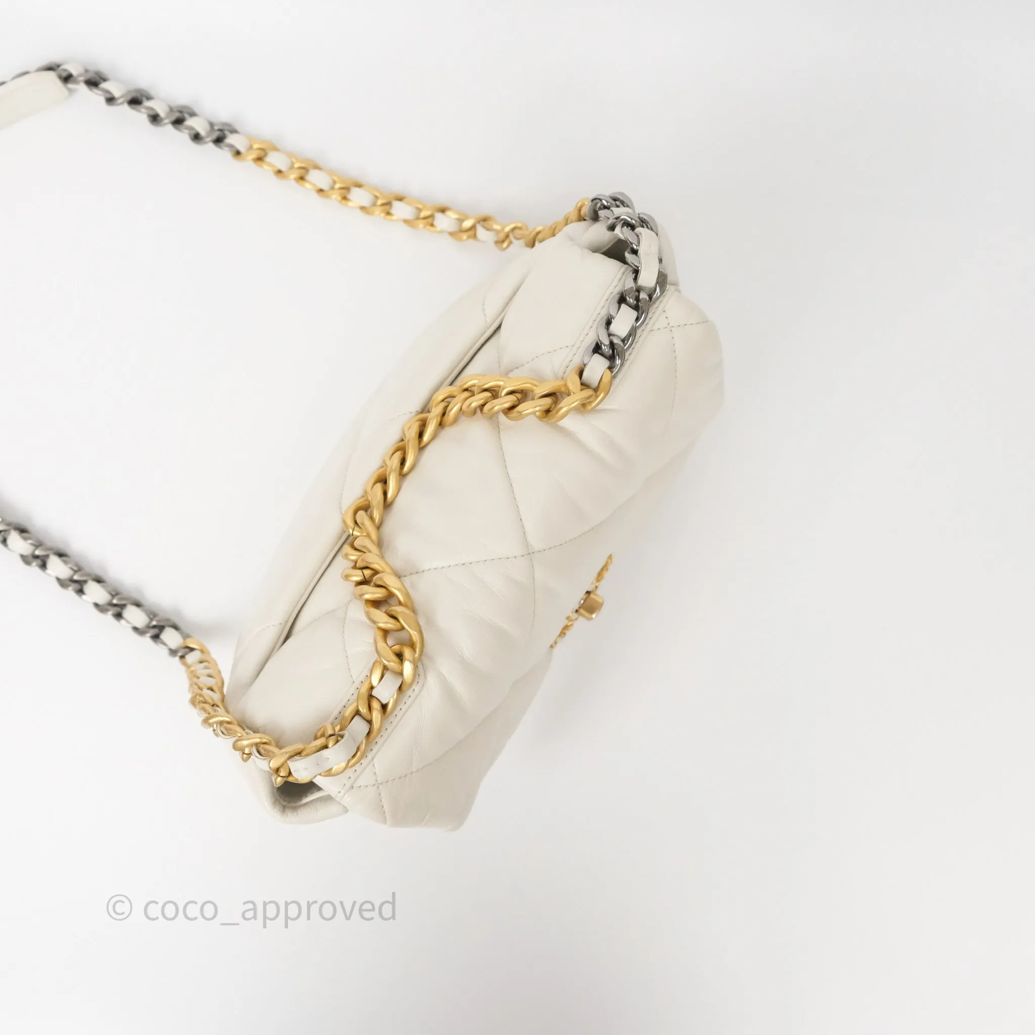 Chanel 19 Small Ivory Mixed Hardware