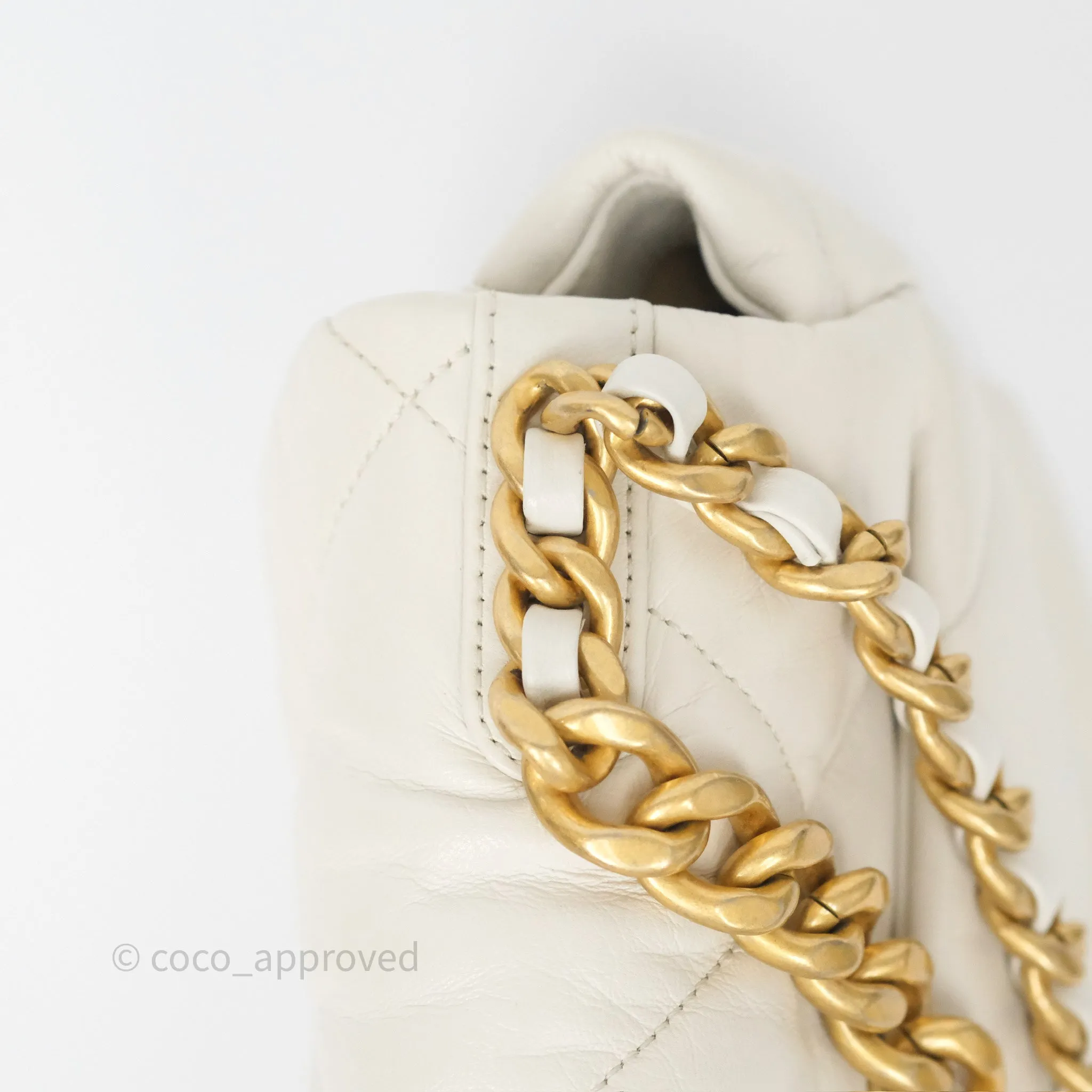 Chanel 19 Small Ivory Mixed Hardware