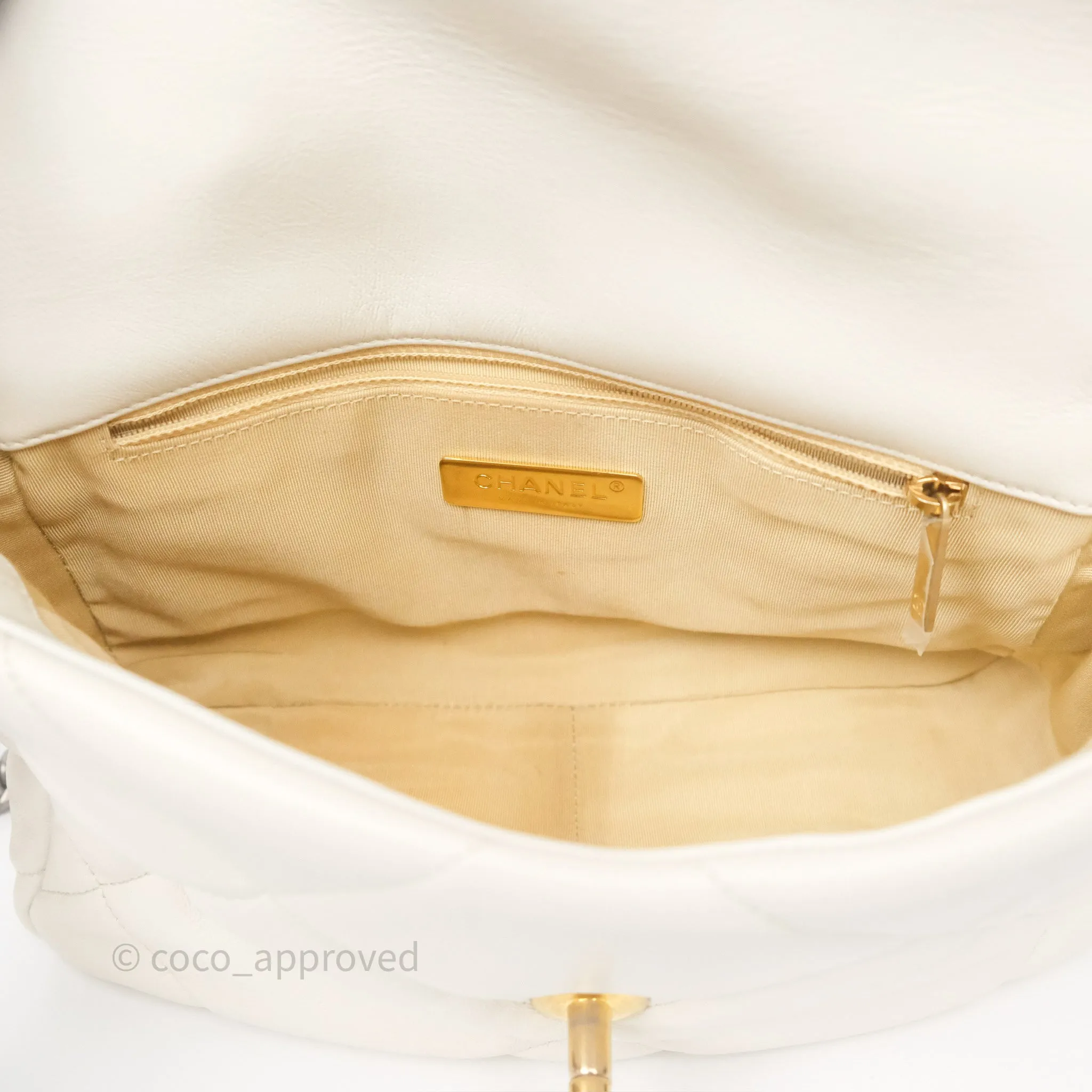 Chanel 19 Small Ivory Mixed Hardware
