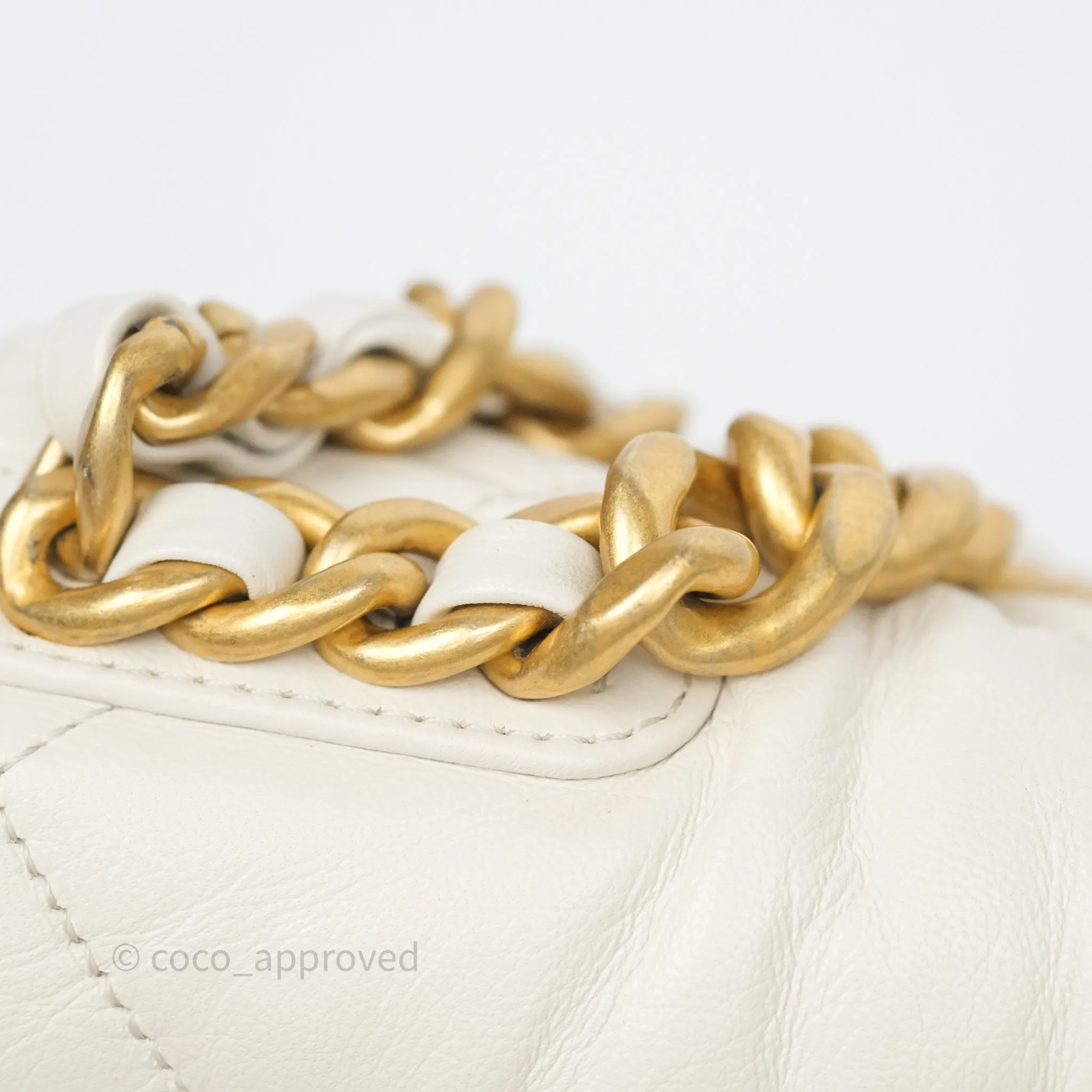 Chanel 19 Small Ivory Mixed Hardware