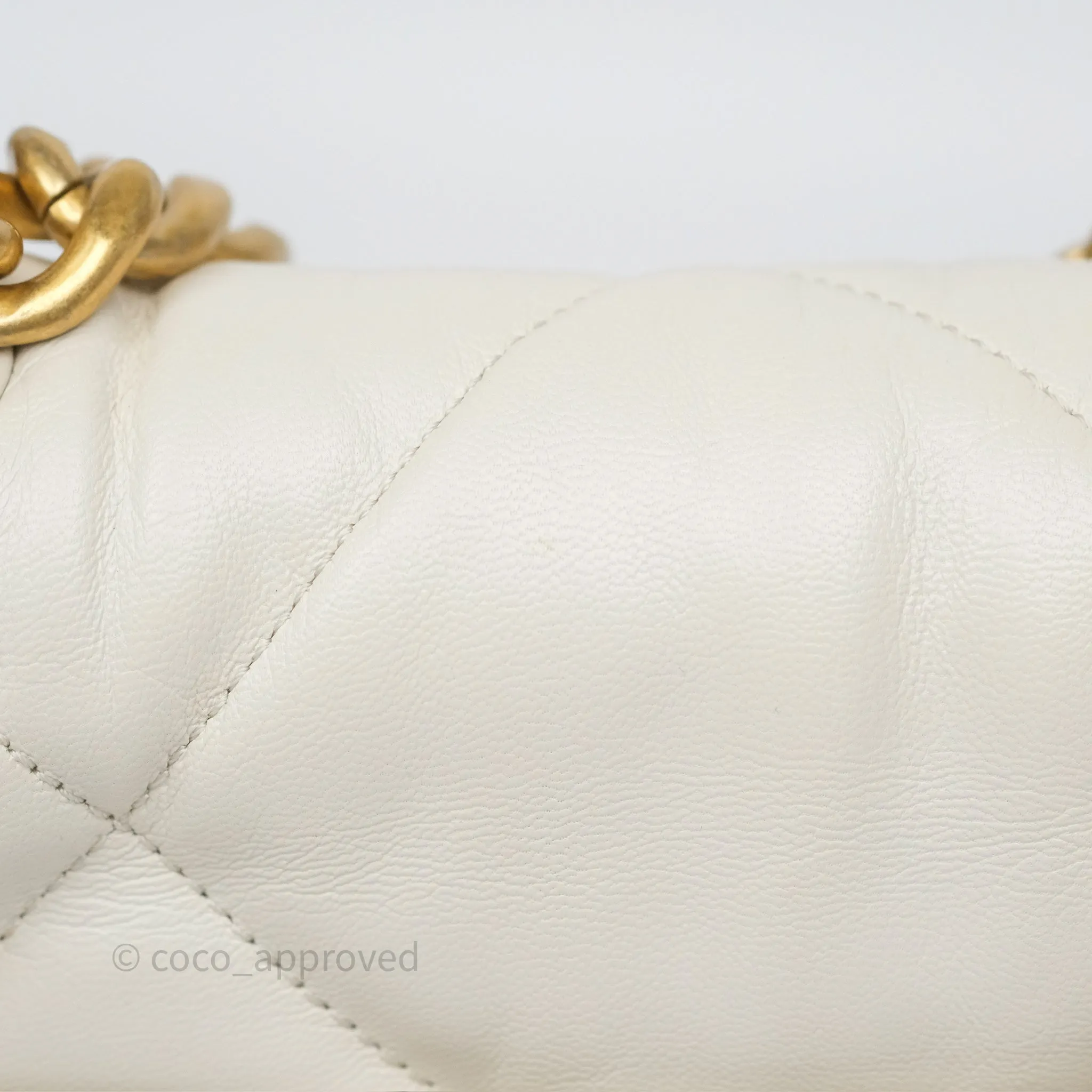 Chanel 19 Small Ivory Mixed Hardware