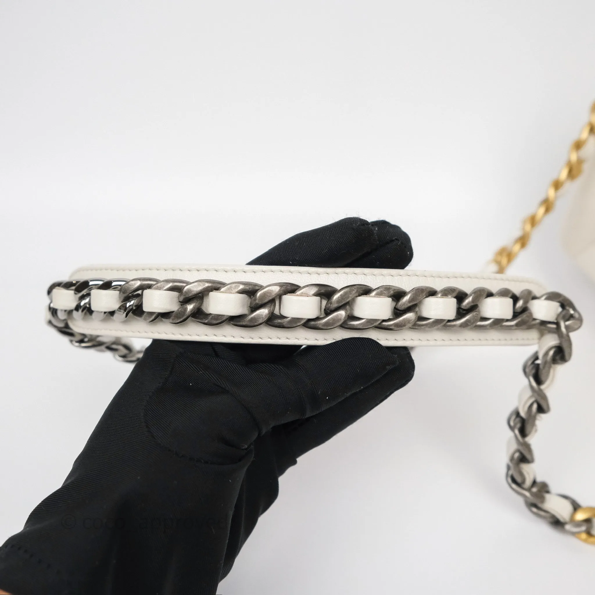 Chanel 19 Small Ivory Mixed Hardware