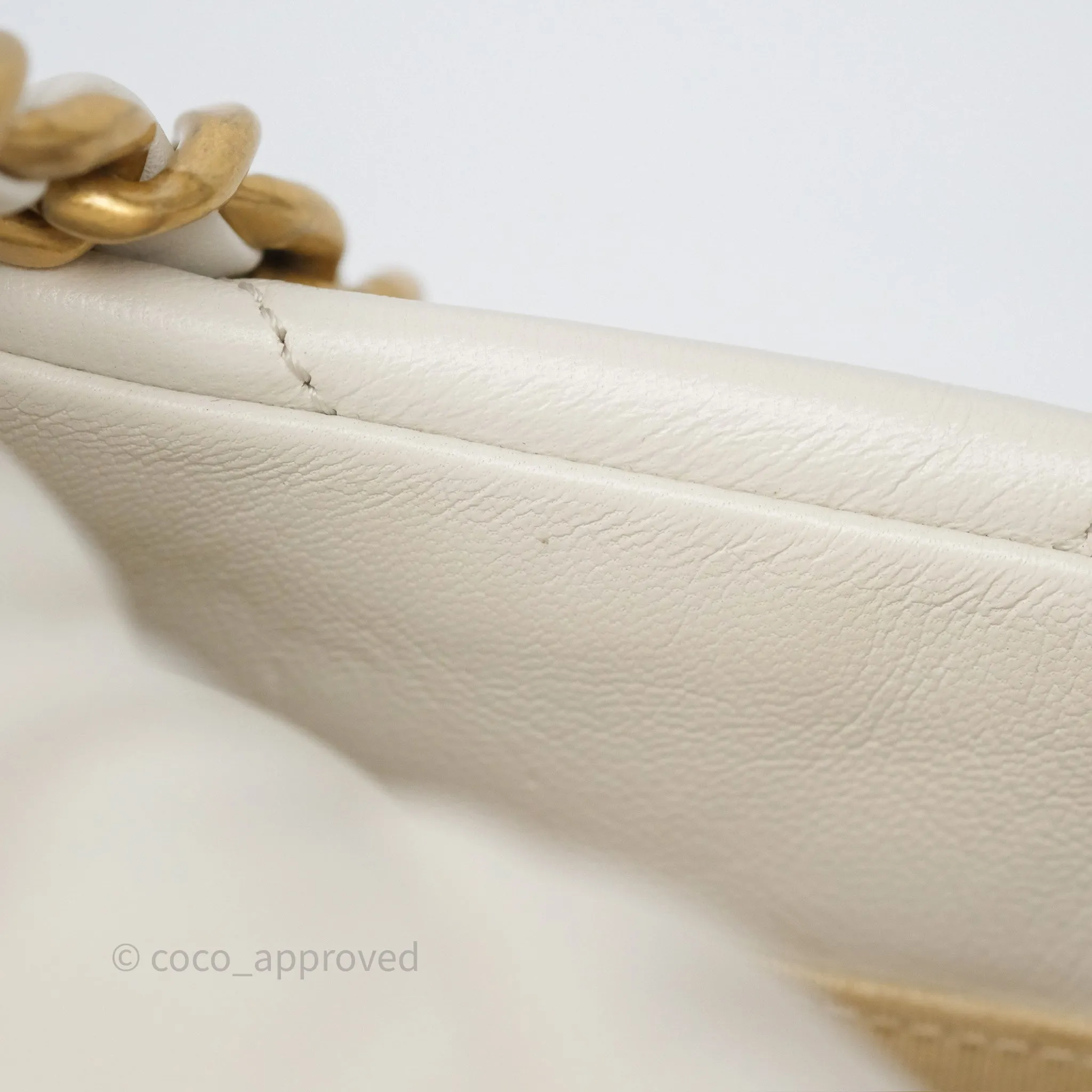 Chanel 19 Small Ivory Mixed Hardware