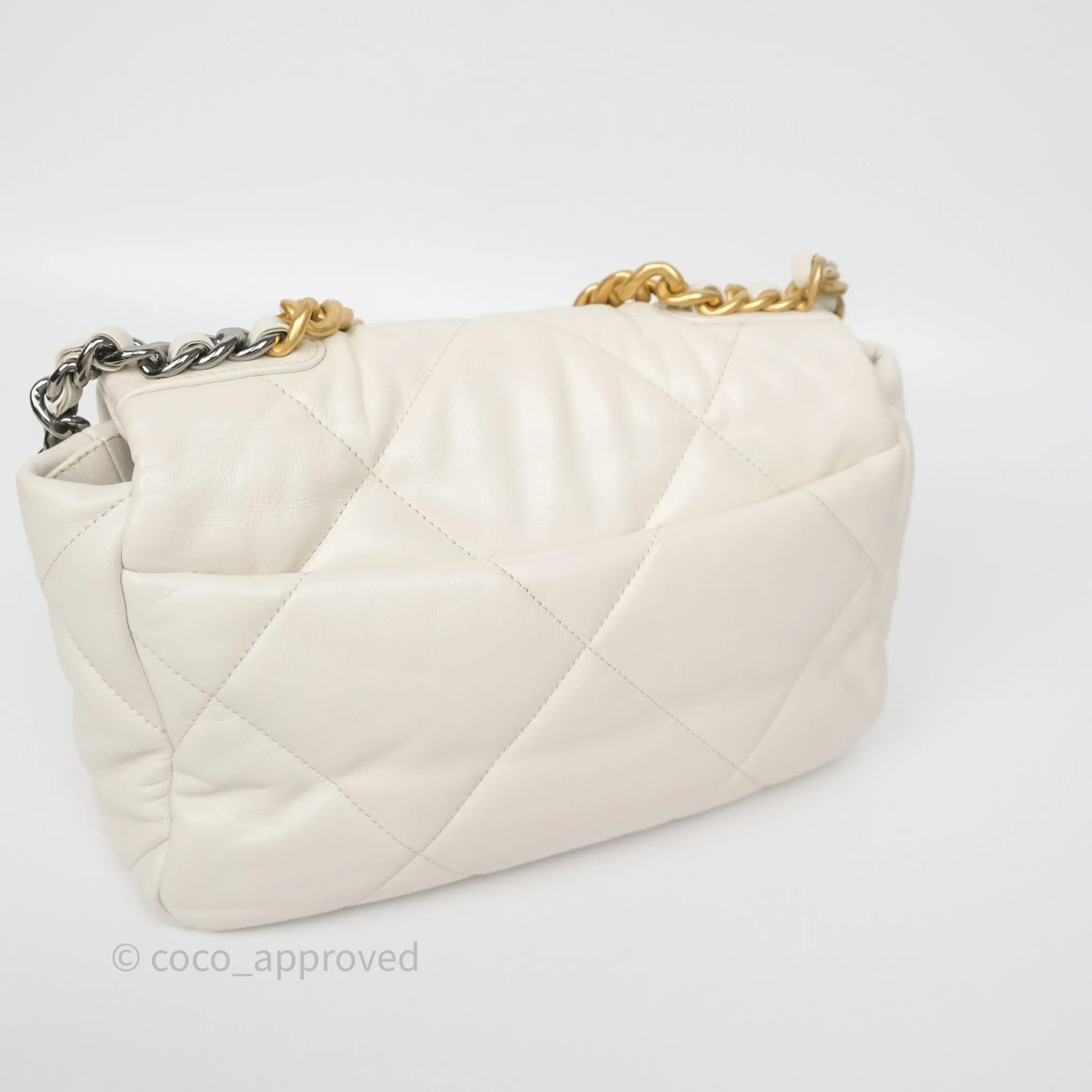 Chanel 19 Small Ivory Mixed Hardware
