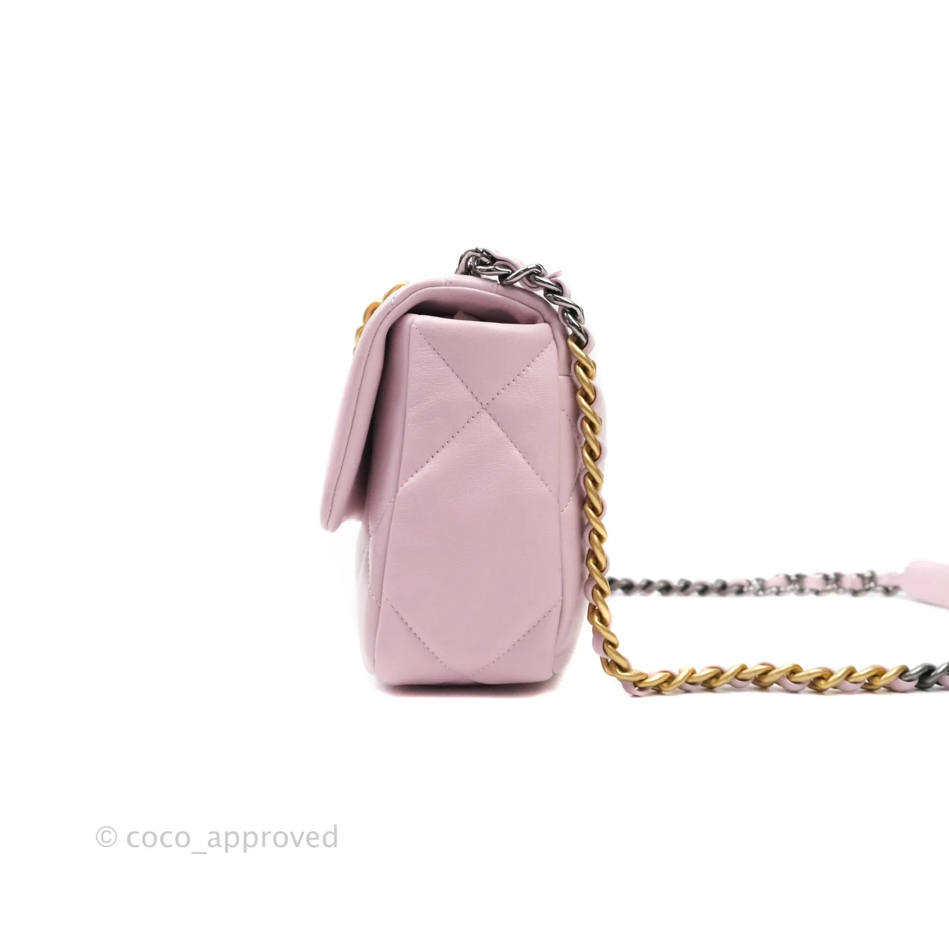 Chanel 19 Small Lilac Rose Claire Mixed Hardware