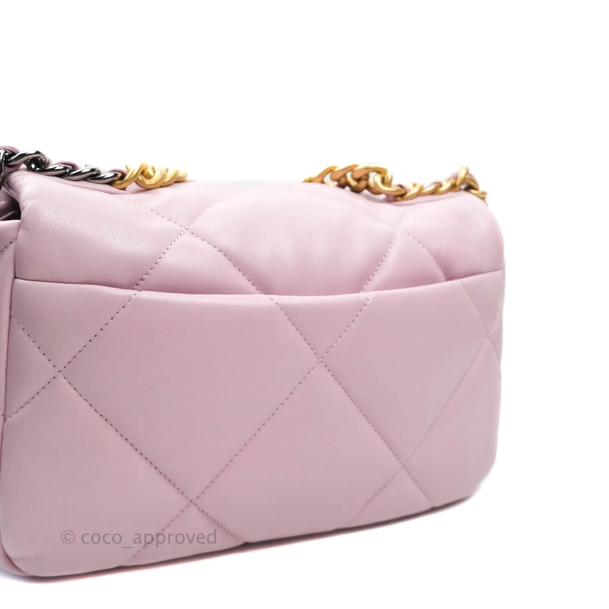 Chanel 19 Small Lilac Rose Claire Mixed Hardware
