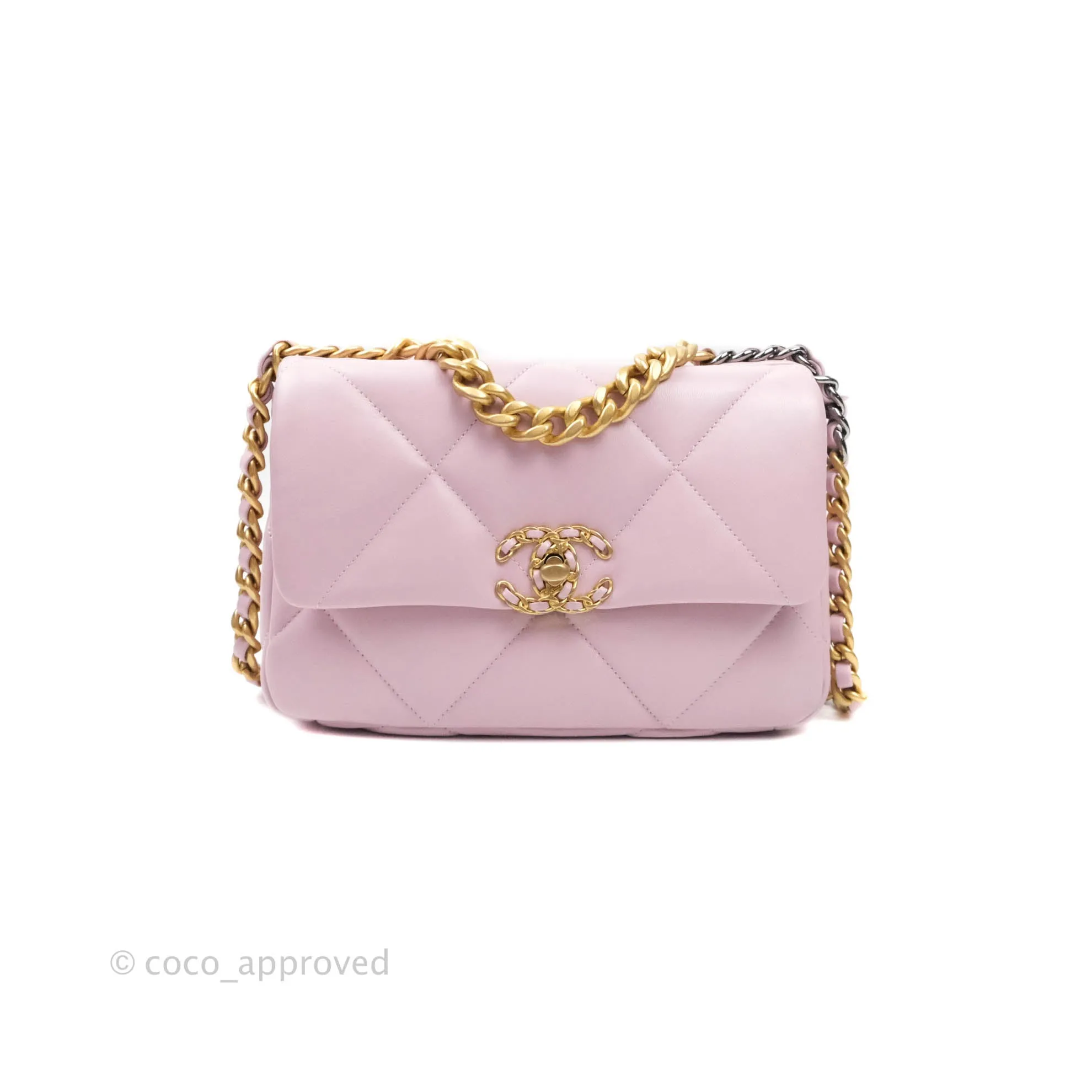 Chanel 19 Small Lilac Rose Claire Mixed Hardware