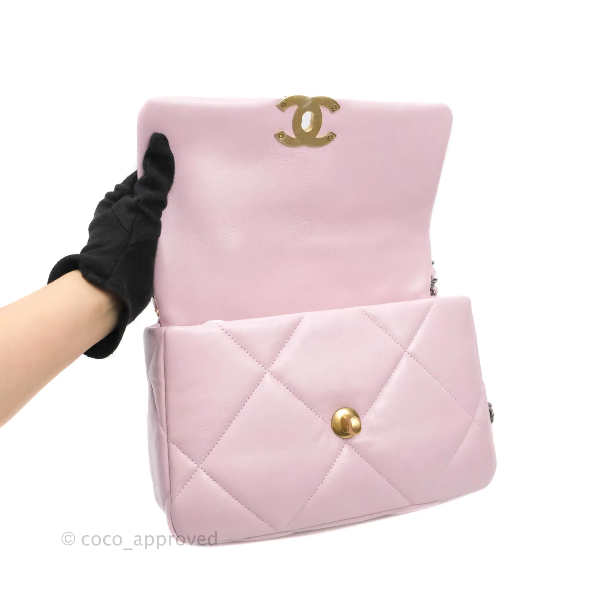 Chanel 19 Small Lilac Rose Claire Mixed Hardware