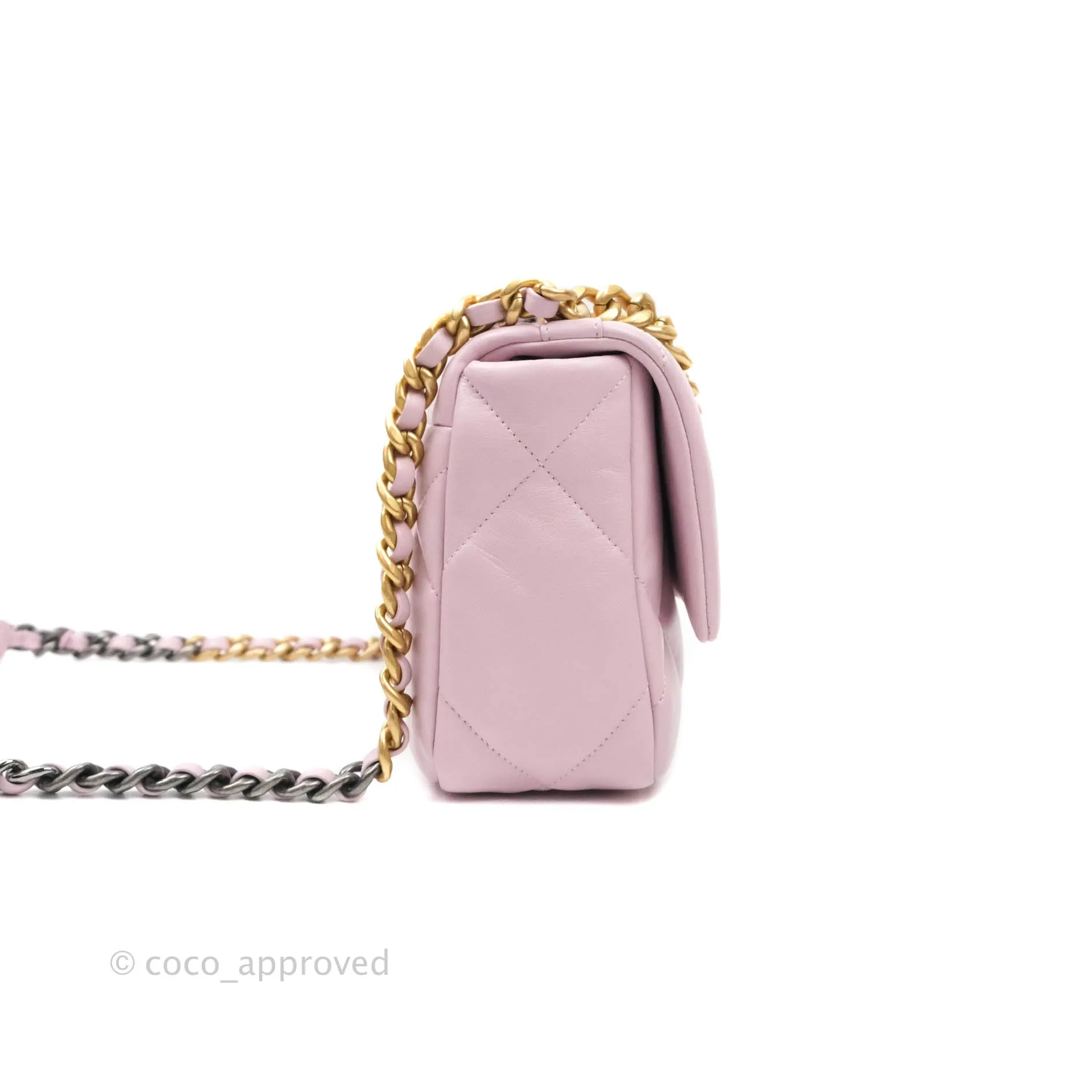 Chanel 19 Small Lilac Rose Claire Mixed Hardware