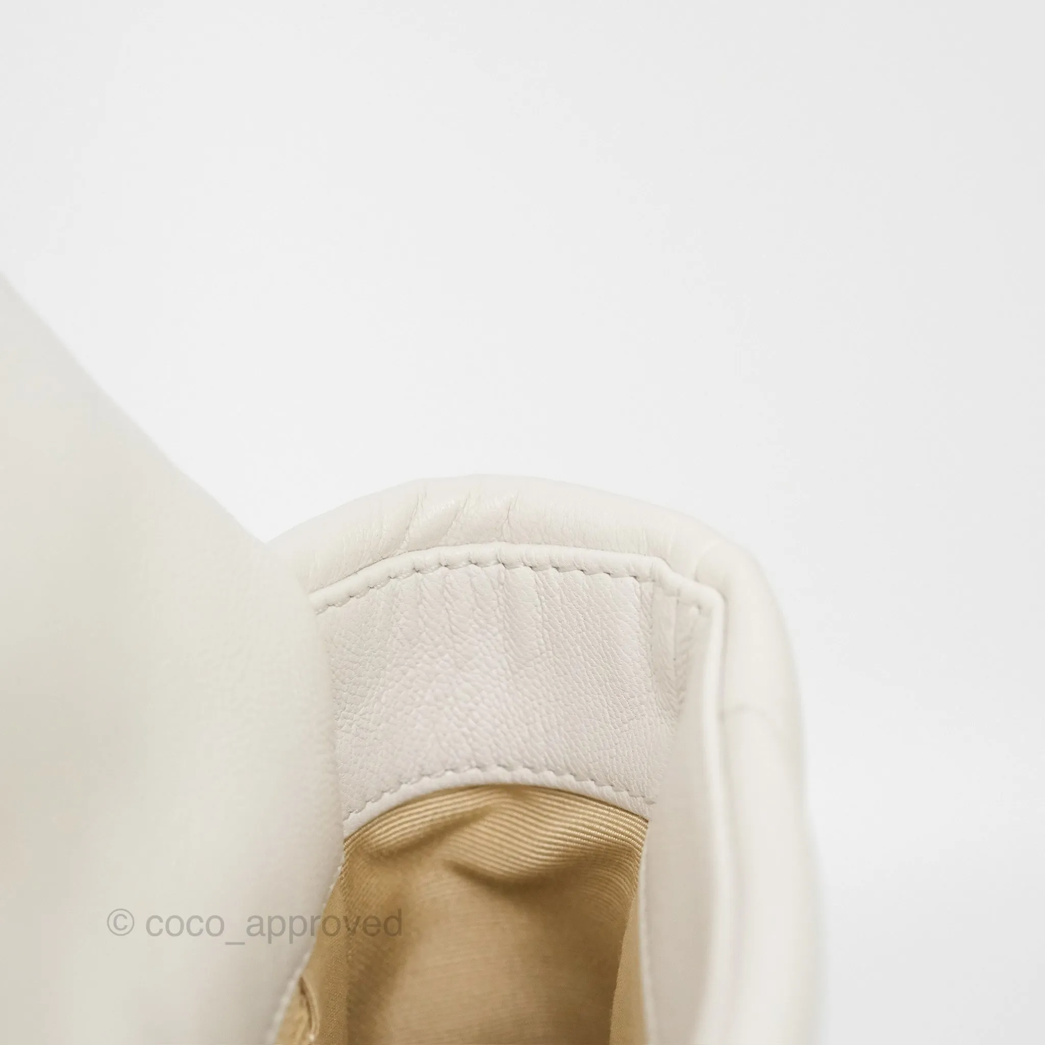 Chanel 19 Small Pearly White Mixed Hardware