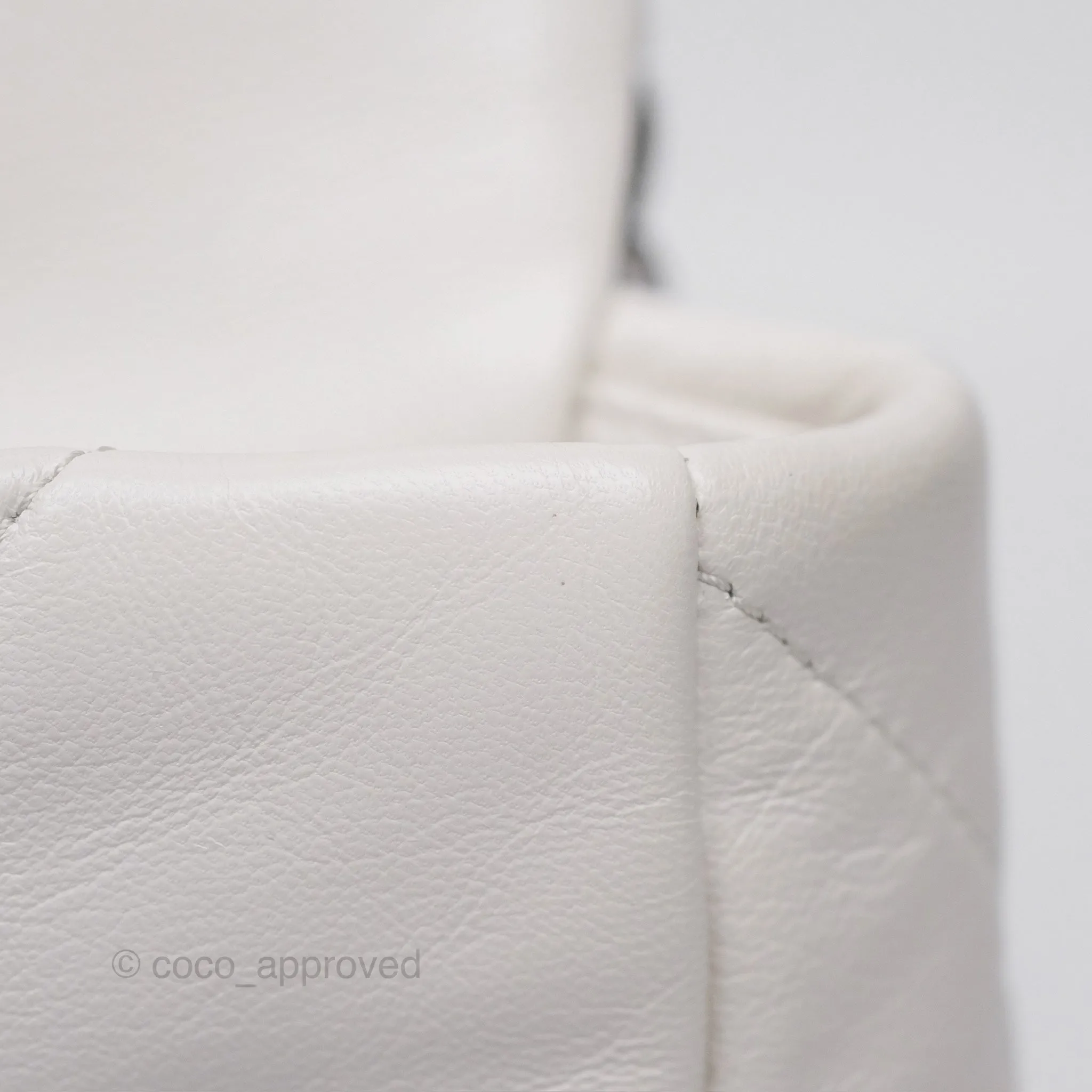 Chanel 19 Small Pearly White Mixed Hardware