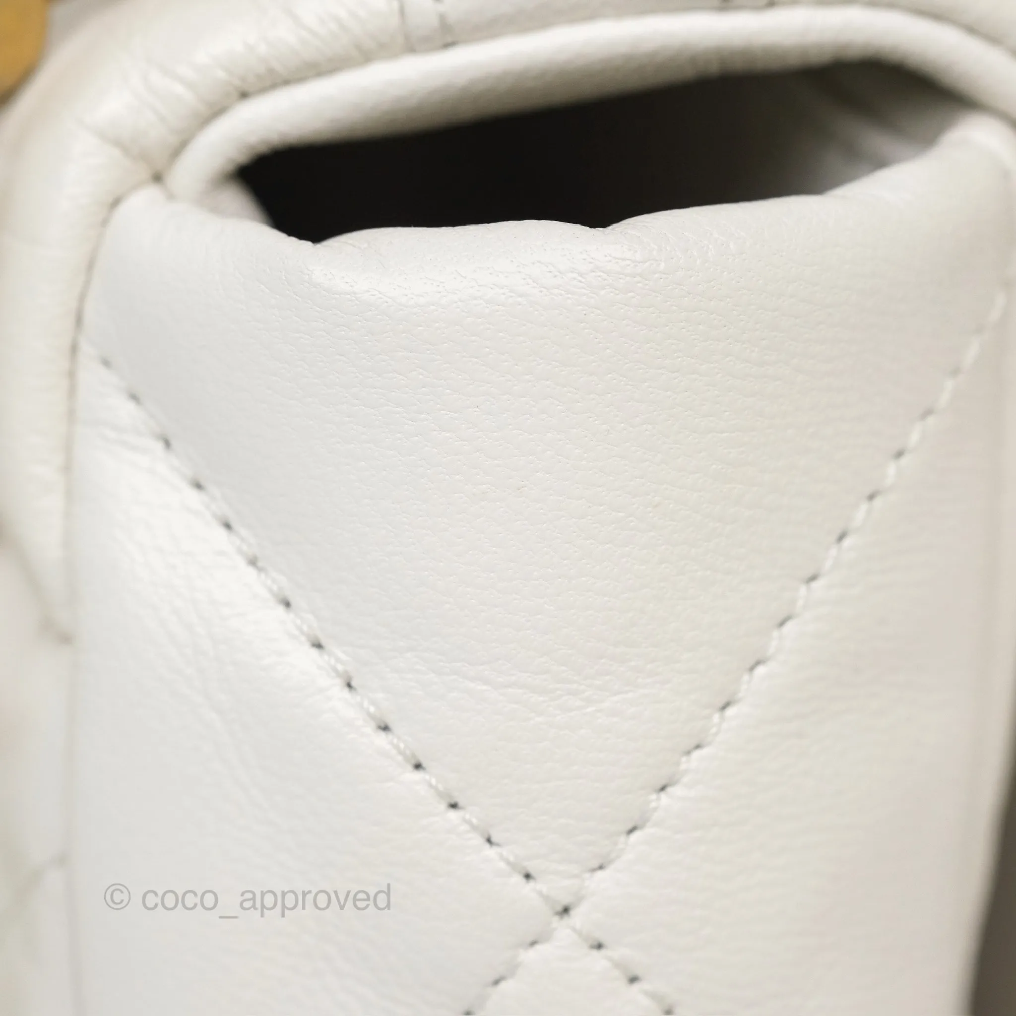 Chanel 19 Small Pearly White Mixed Hardware