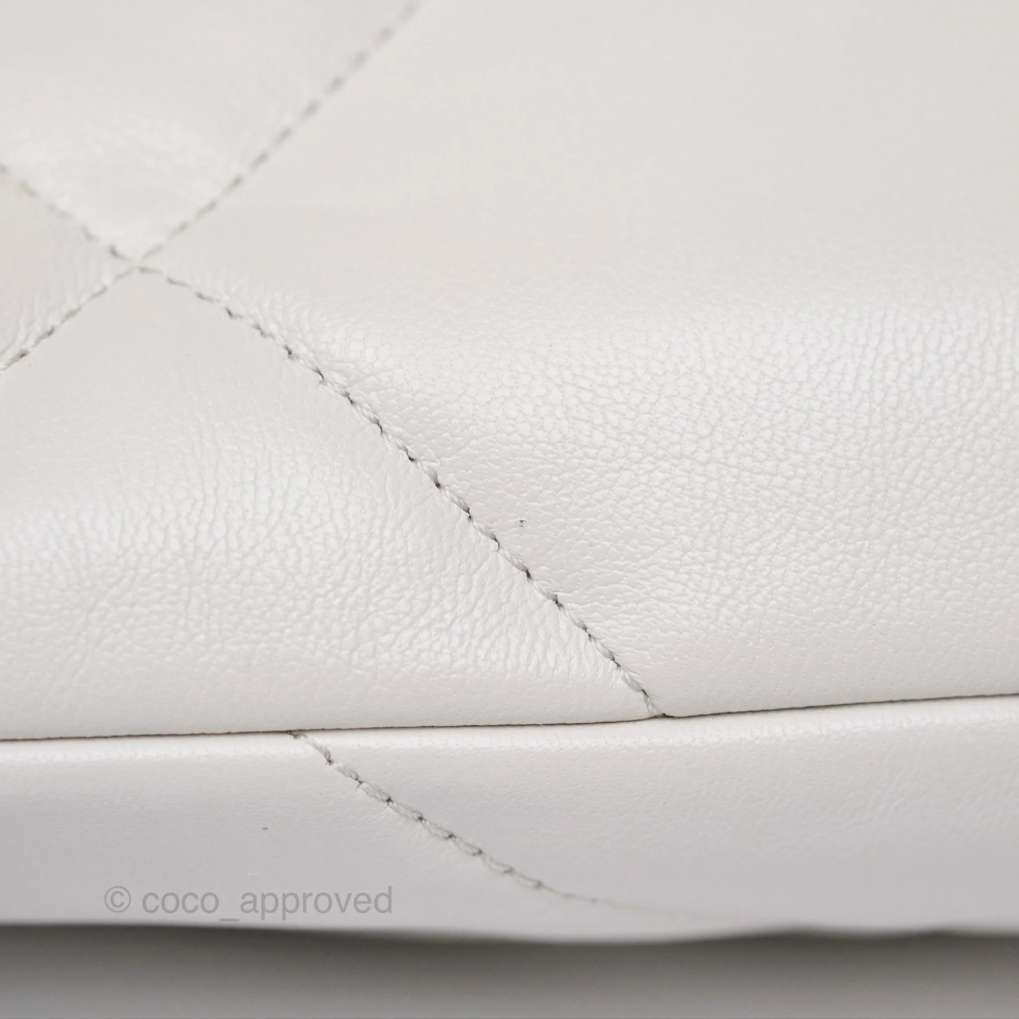 Chanel 19 Small Pearly White Mixed Hardware