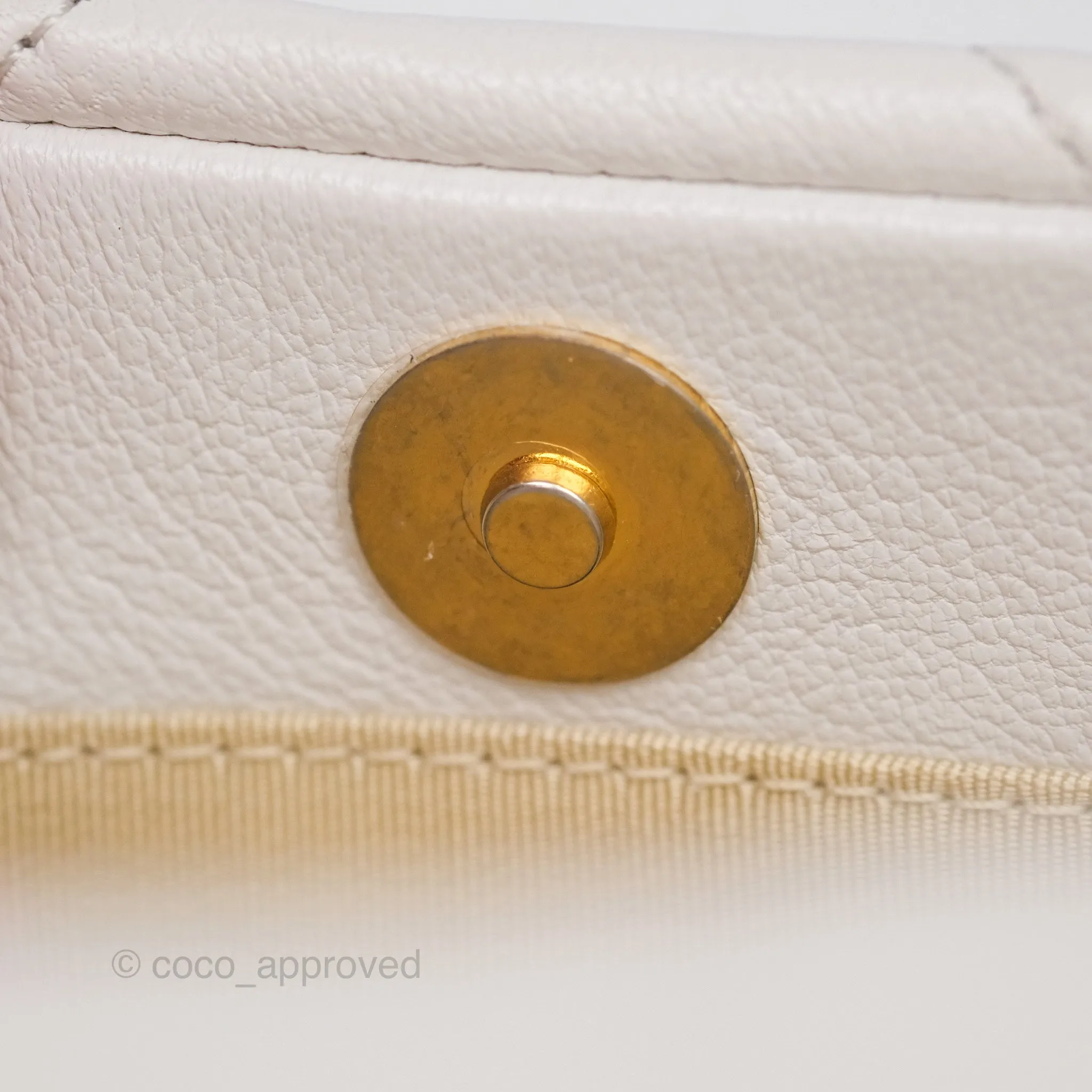 Chanel 19 Small Pearly White Mixed Hardware