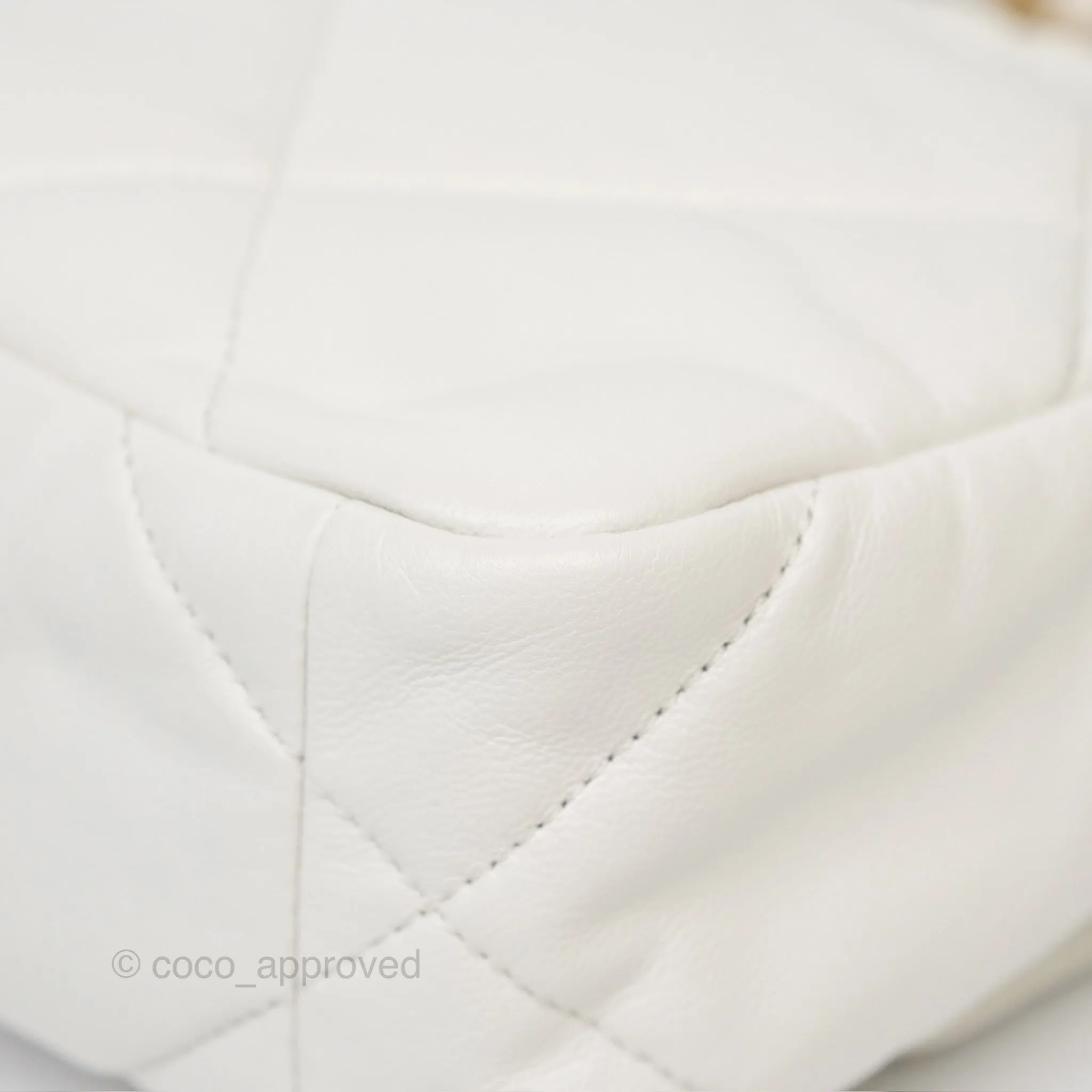 Chanel 19 Small Pearly White Mixed Hardware