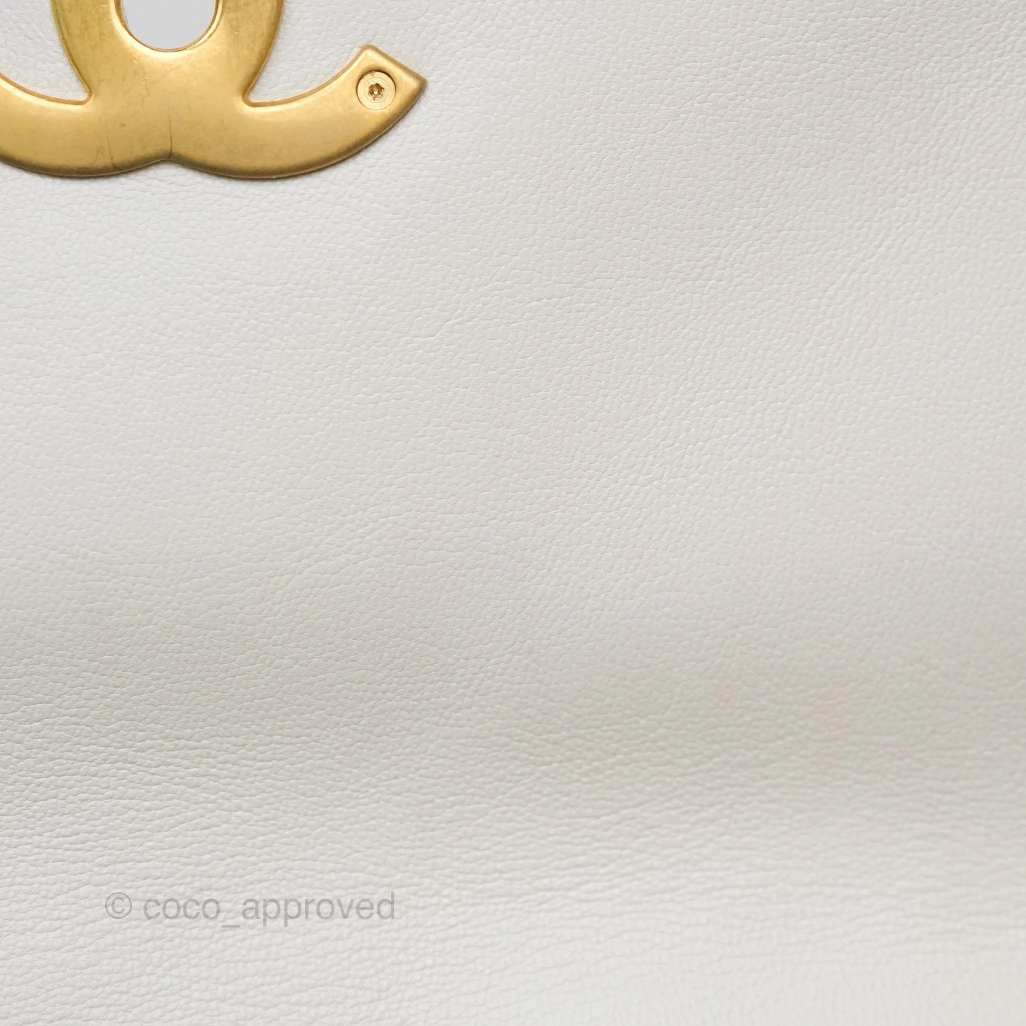 Chanel 19 Small Pearly White Mixed Hardware