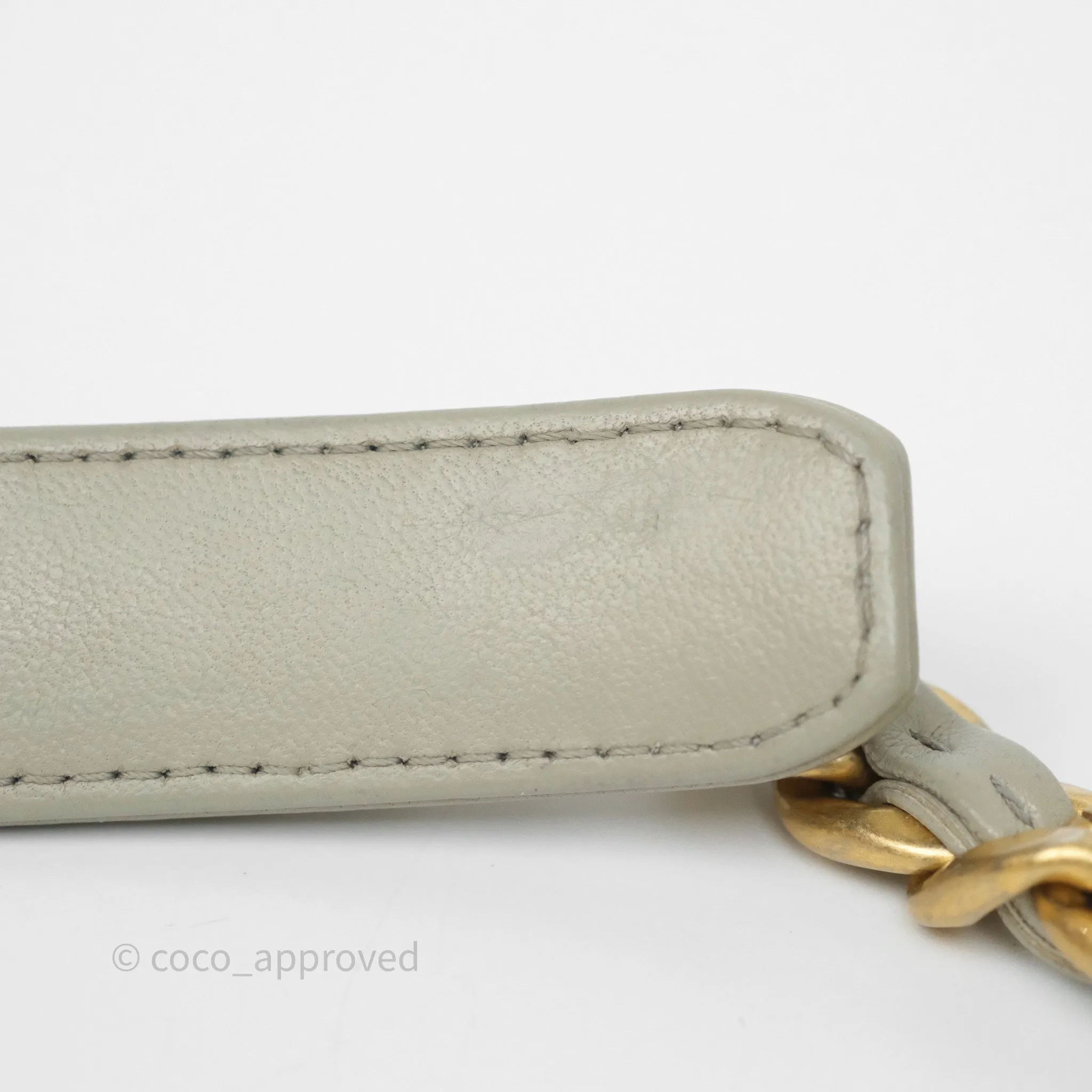 Chanel 19 Small Sage Grey Mixed Hardware