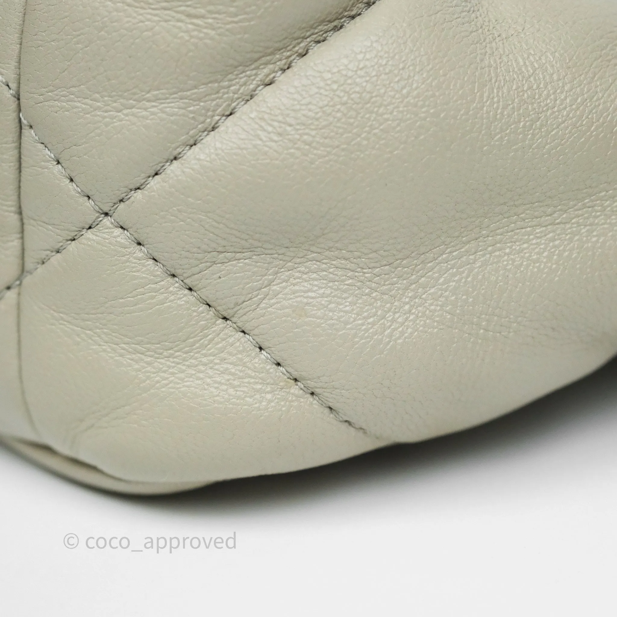 Chanel 19 Small Sage Grey Mixed Hardware
