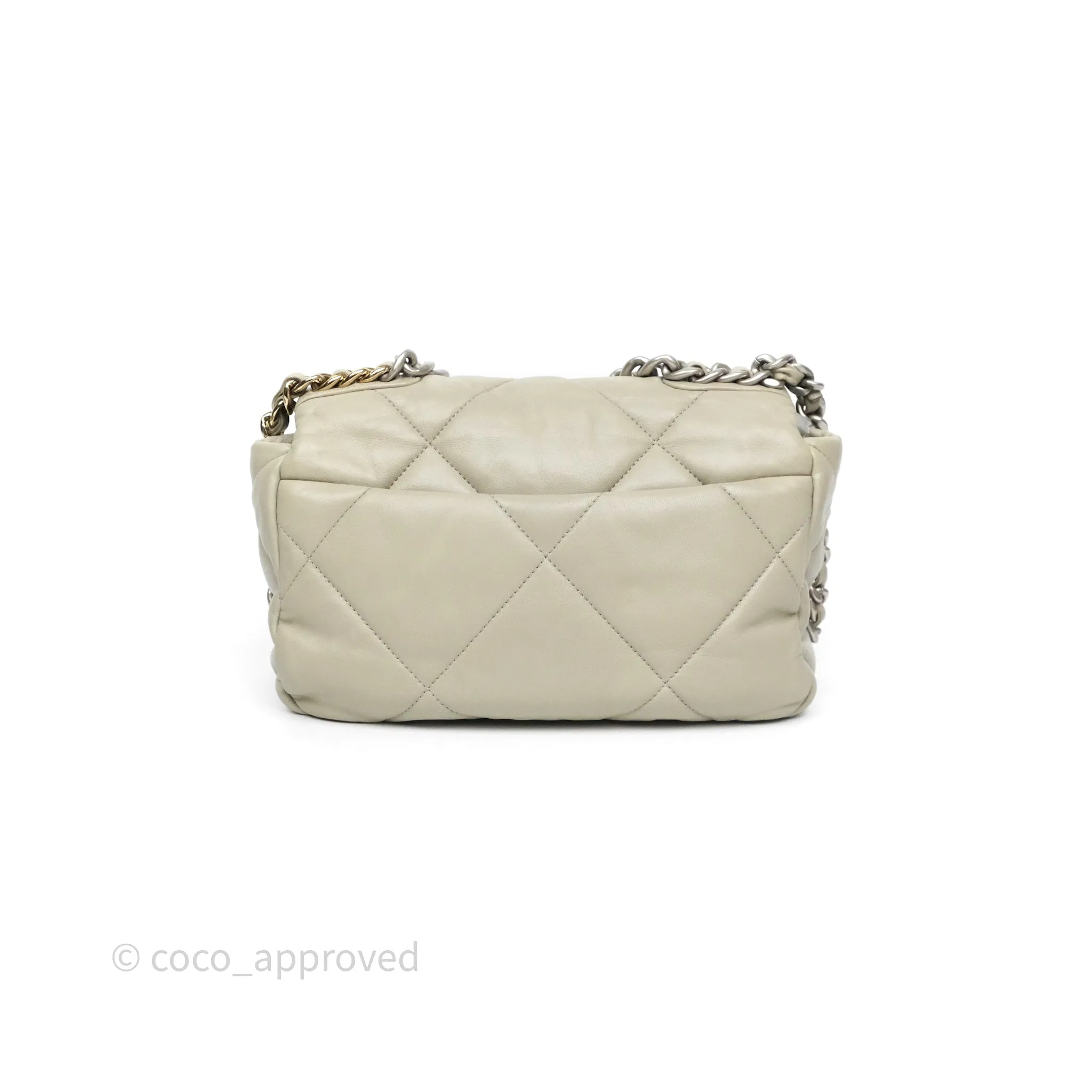 Chanel 19 Small Sage Grey Mixed Hardware