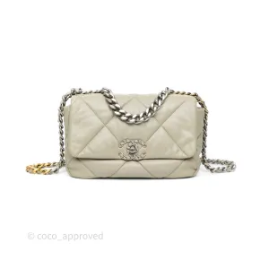 Chanel 19 Small Sage Grey Mixed Hardware